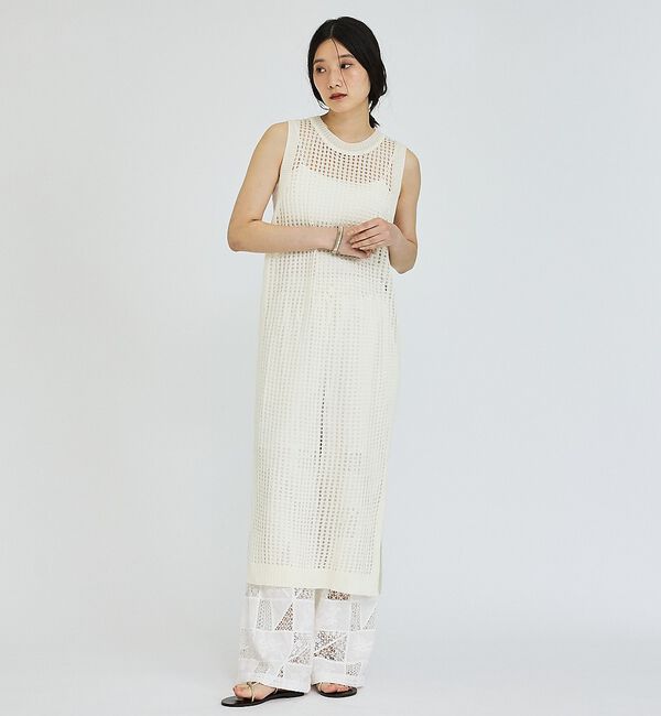 abahouse mavie「【レイヤード】メッシュニットワンピース」|ワンピース|