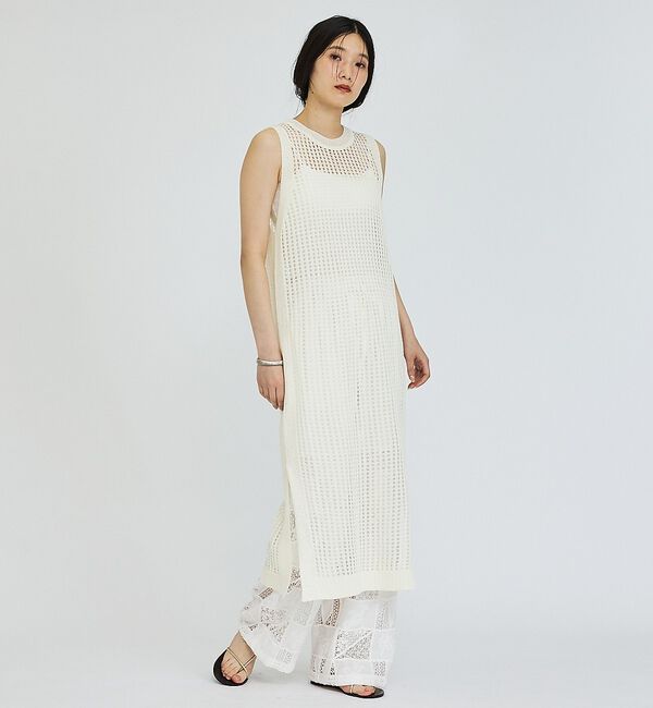 abahouse mavie「【レイヤード】メッシュニットワンピース」|ワンピース|