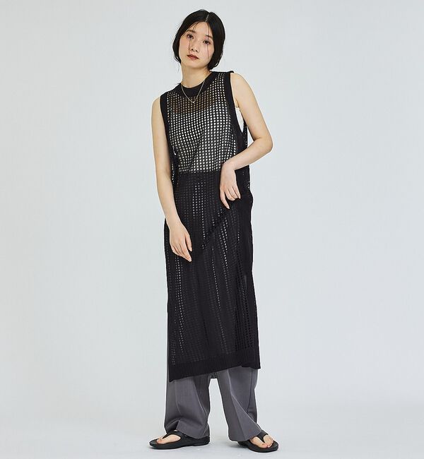 abahouse mavie「【レイヤード】メッシュニットワンピース」|ワンピース|