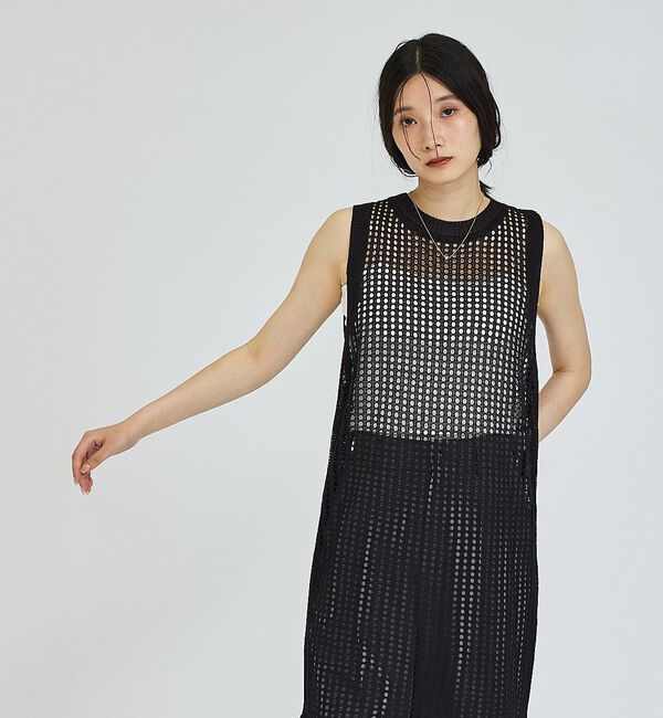 abahouse mavie「【レイヤード】メッシュニットワンピース」|ワンピース|