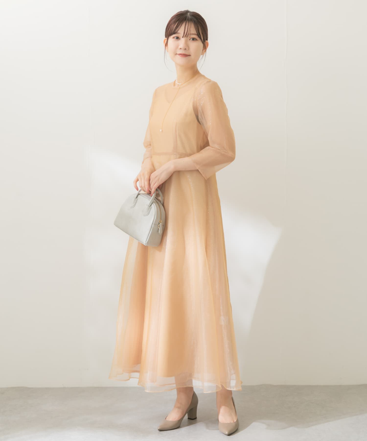 URBAN RESEARCH ROSSO「kaene　ラメミックスステッチレースドレス」|ワンピース|