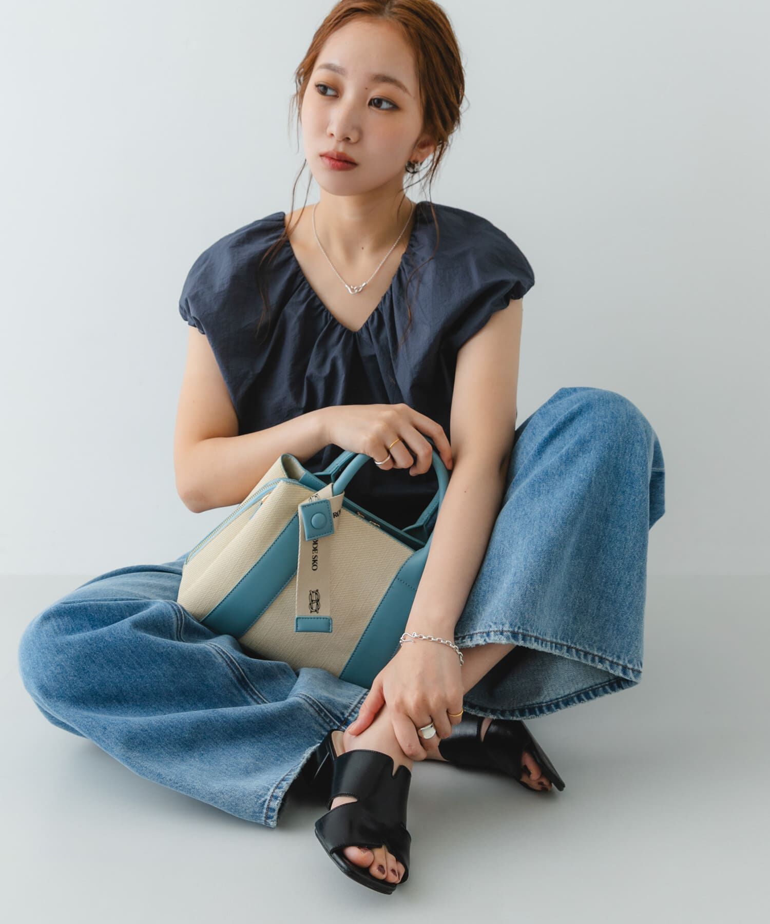 RODE SKO「『Mサイズ』ロゴリボン付2WAYハンドバッグ」|ハンドバッグ|