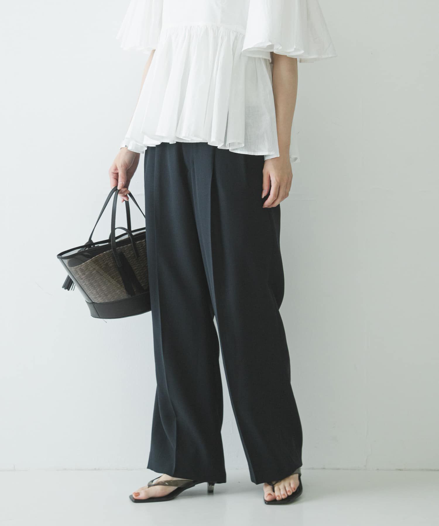 URBAN RESEARCH「ダブルクロスキュプラパンツ」|その他|ネイビー
