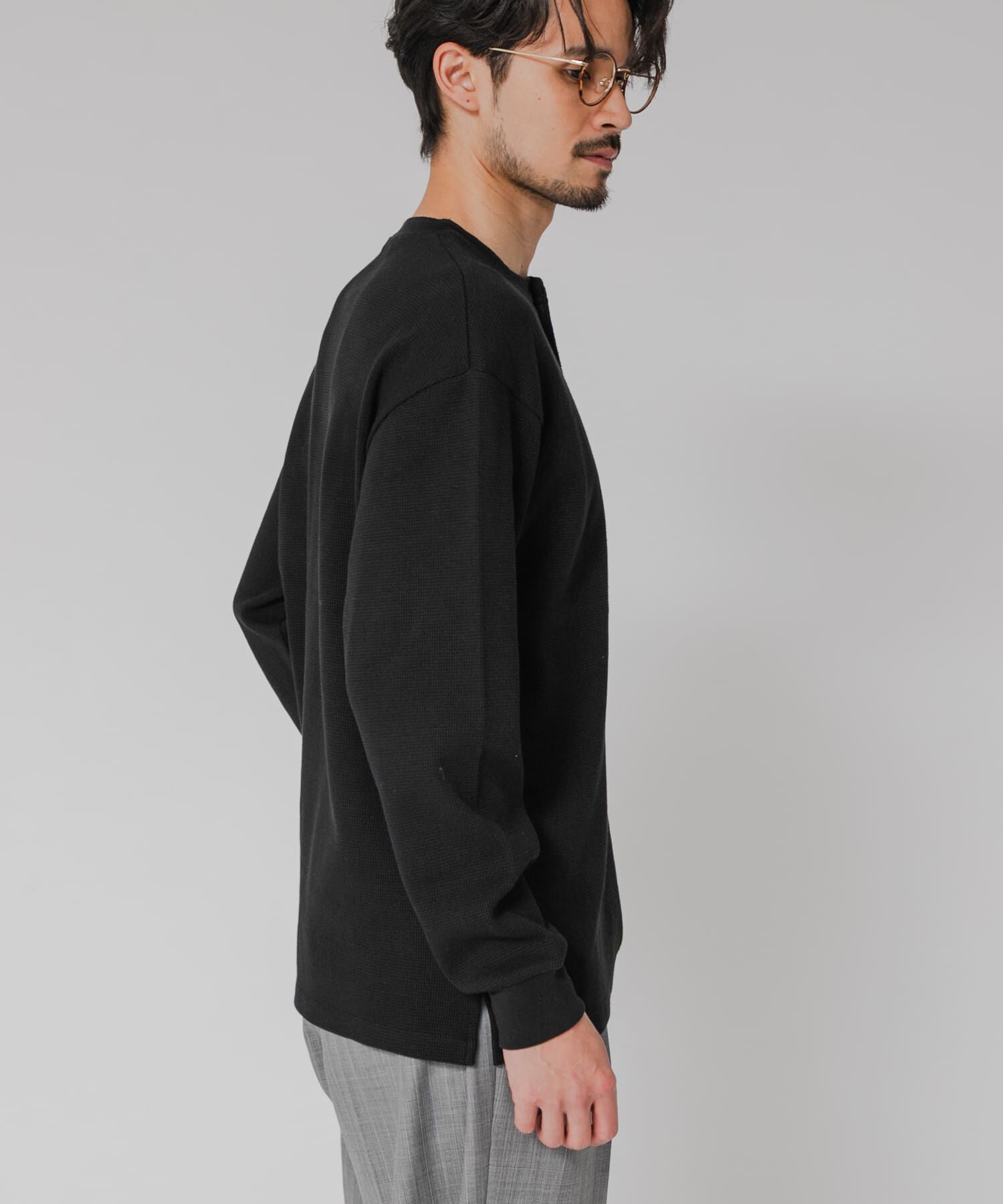 URBAN RESEARCH「『UR TECH』度詰めワッフルヘンリーロングスリーブ」|Tシャツ・カットソー|