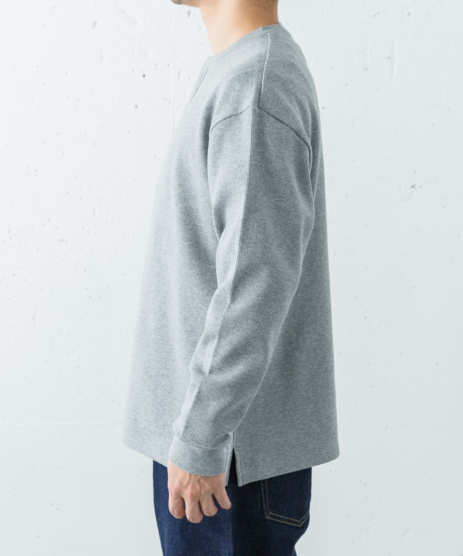 URBAN RESEARCH「『UR TECH』度詰めワッフルヘンリーロングスリーブ」|Tシャツ・カットソー|