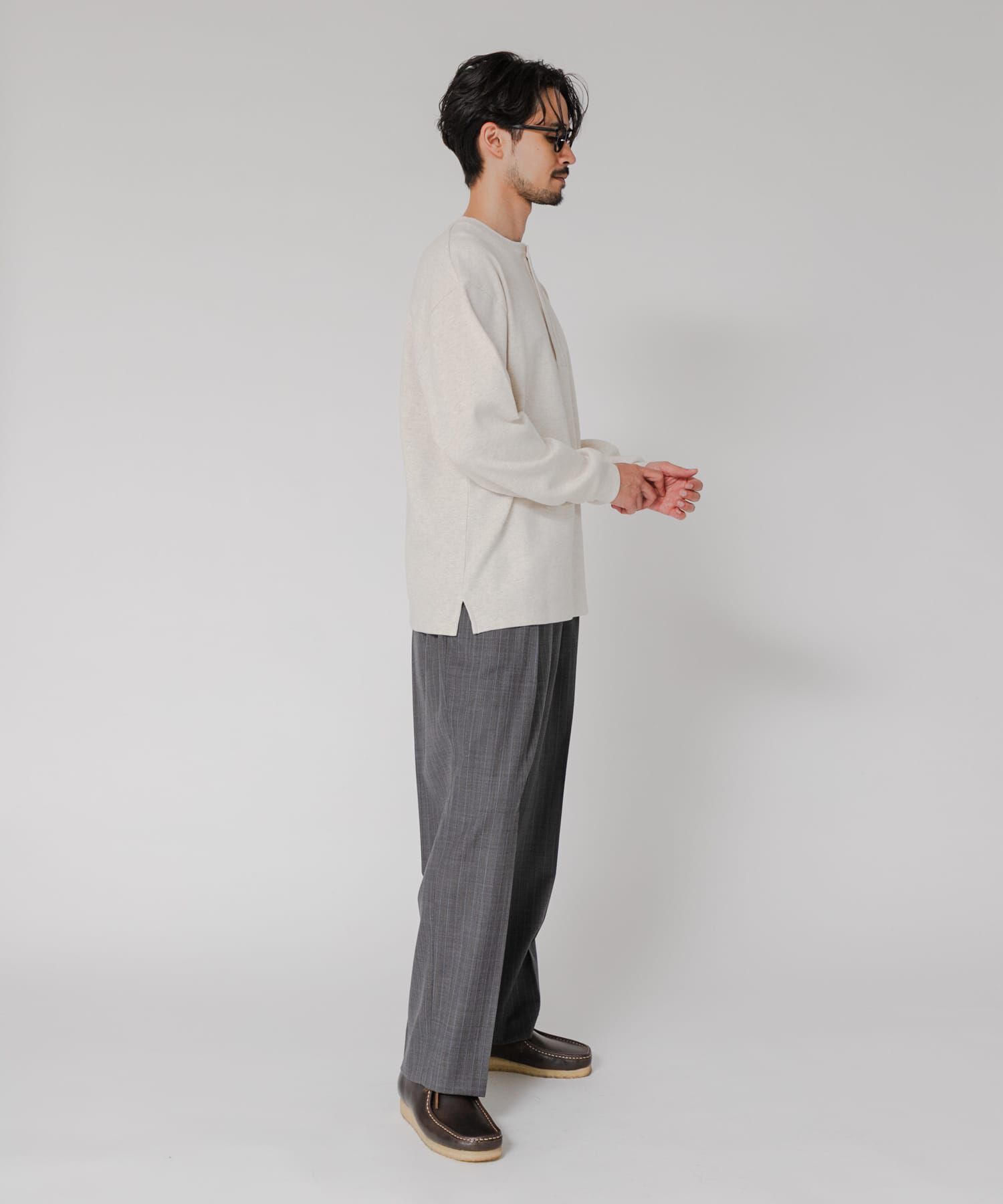URBAN RESEARCH「『UR TECH』度詰めワッフルヘンリーロングスリーブ」|Tシャツ・カットソー|