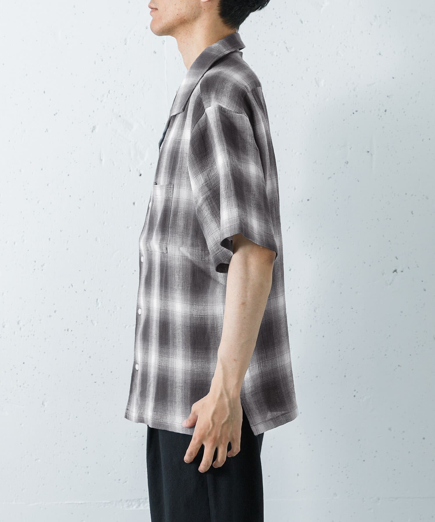 Sonny Label 「オーバーダイチェックショートスリーブシャツ」|シャツ・ブラウス|
