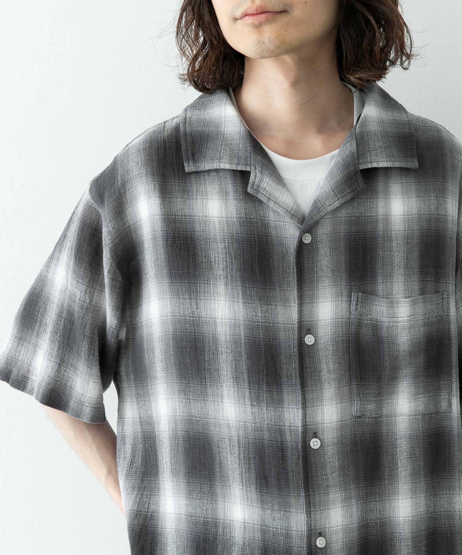 Sonny Label 「オーバーダイチェックショートスリーブシャツ」|シャツ・ブラウス|