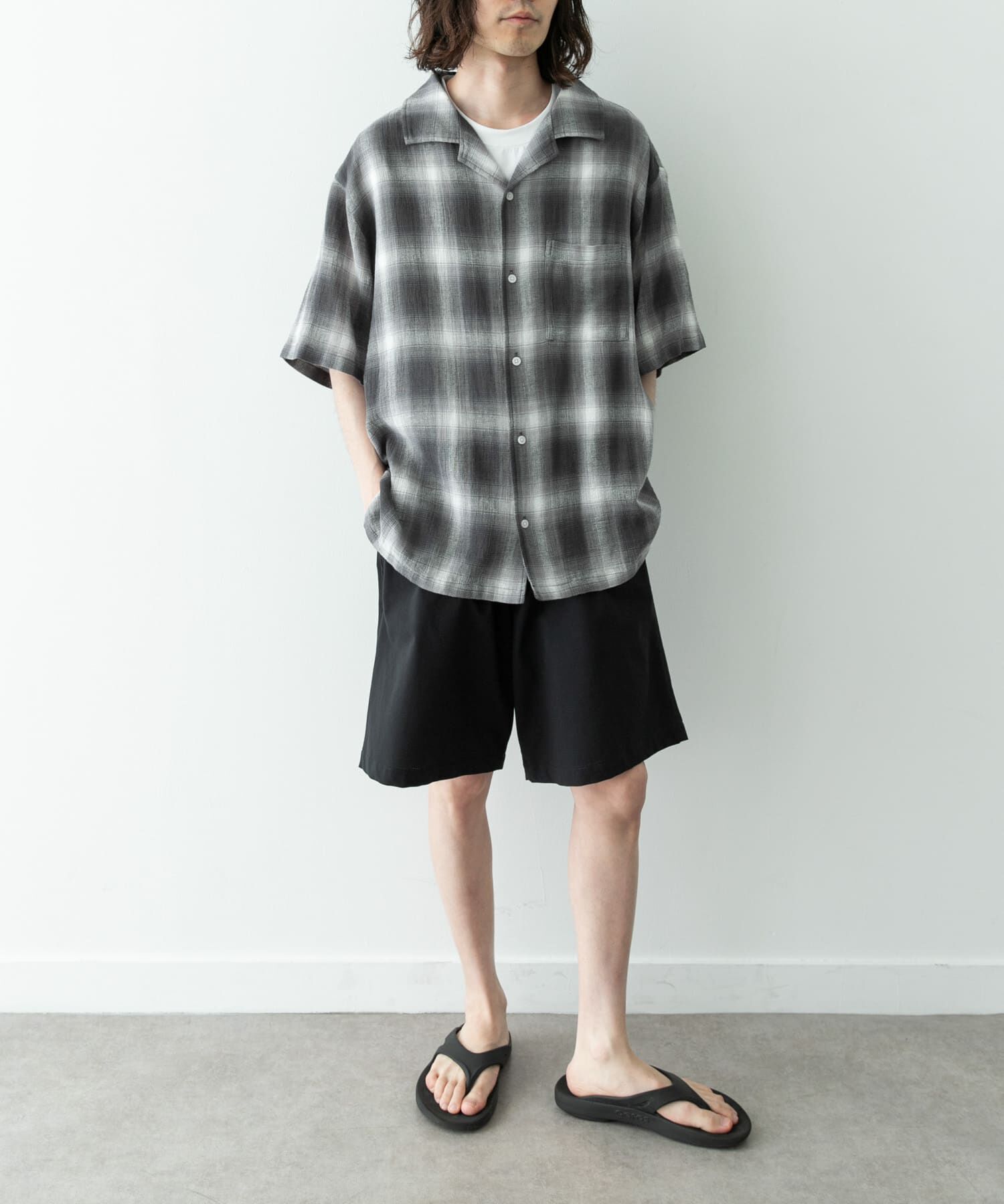 Sonny Label 「オーバーダイチェックショートスリーブシャツ」|シャツ・ブラウス|