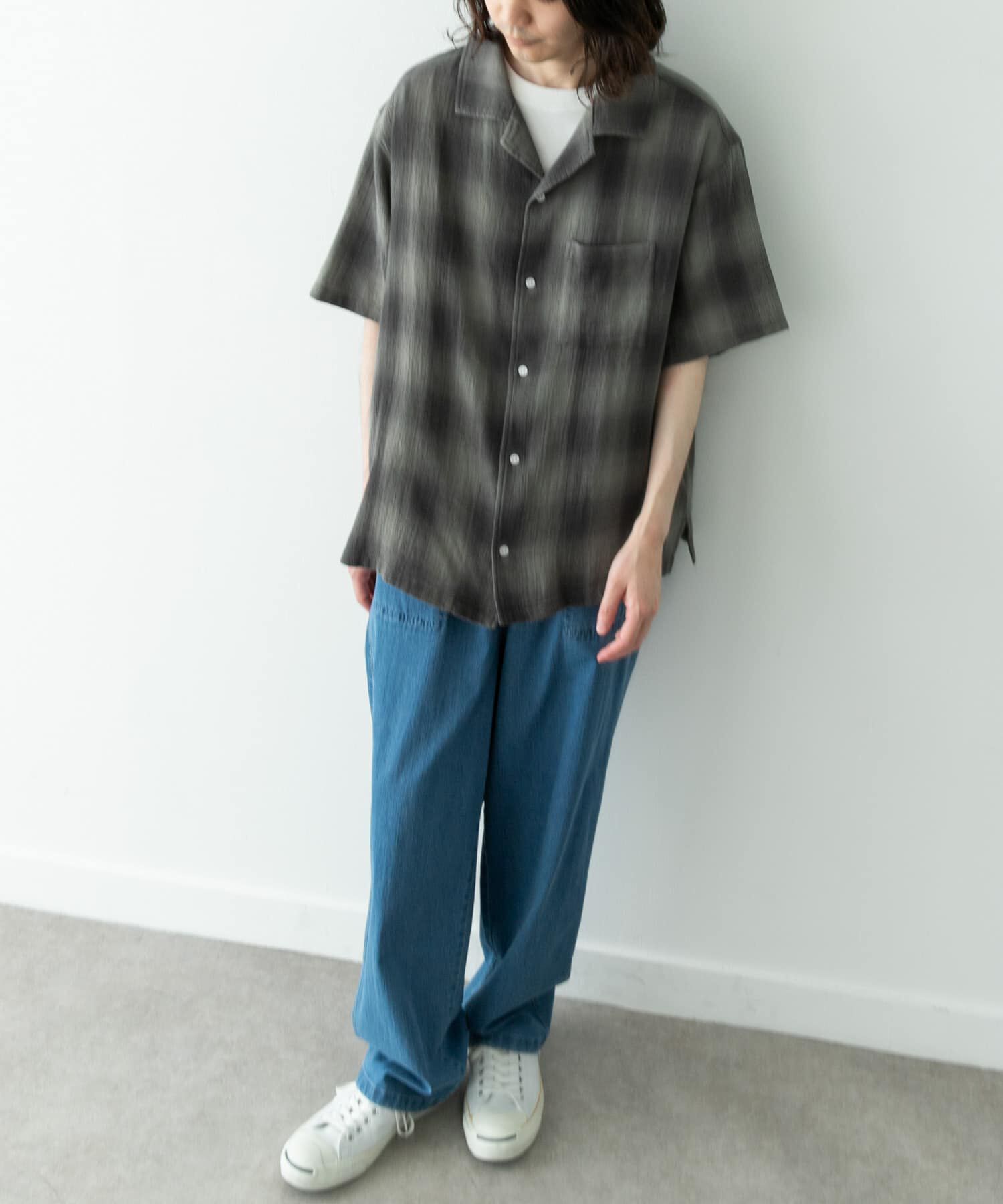 Sonny Label 「オーバーダイチェックショートスリーブシャツ」|シャツ・ブラウス|
