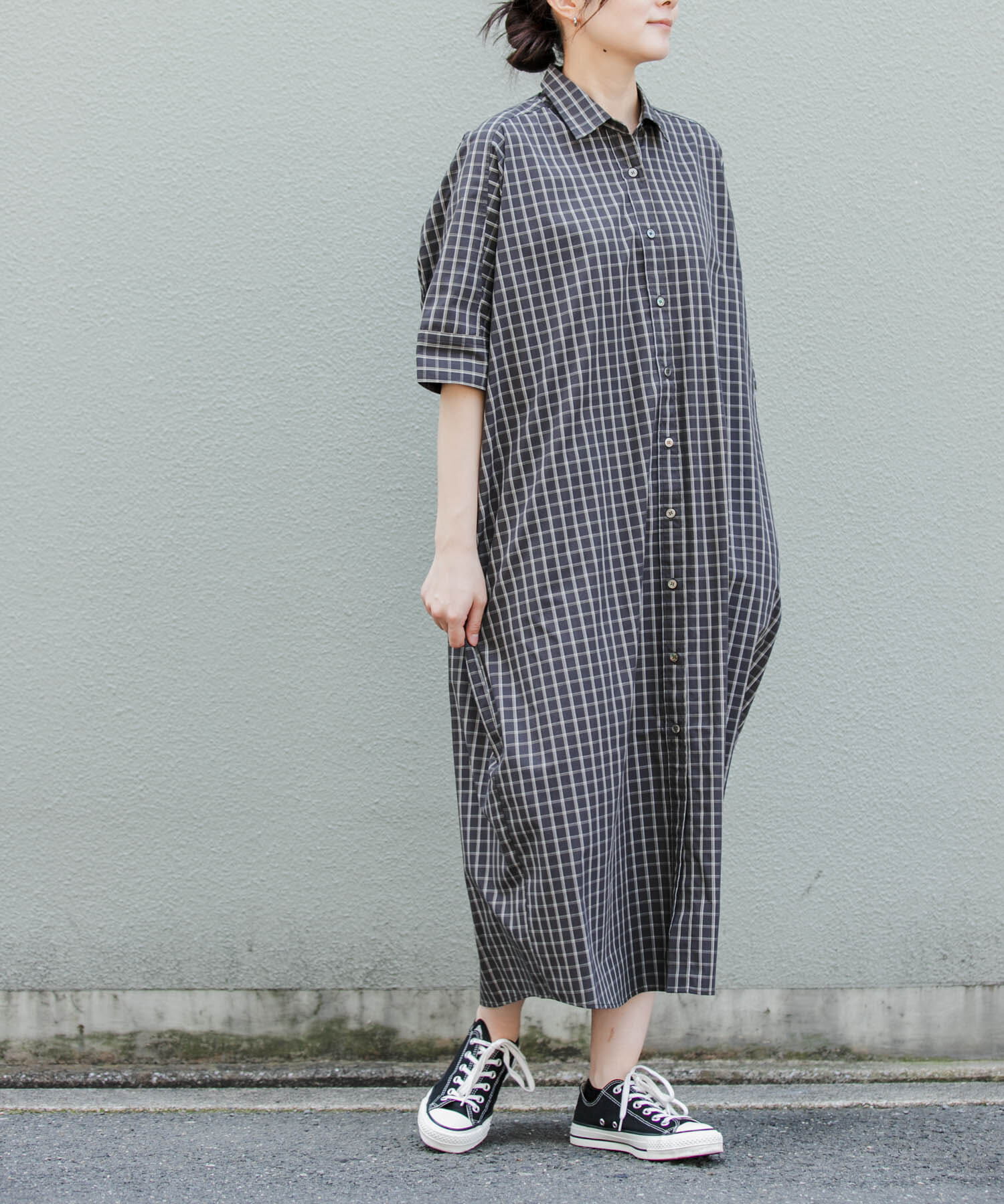 URBAN RESEARCH DOORS「FORK&SPOON　ワイドシルエットシャツワンピース」|ワンピース|