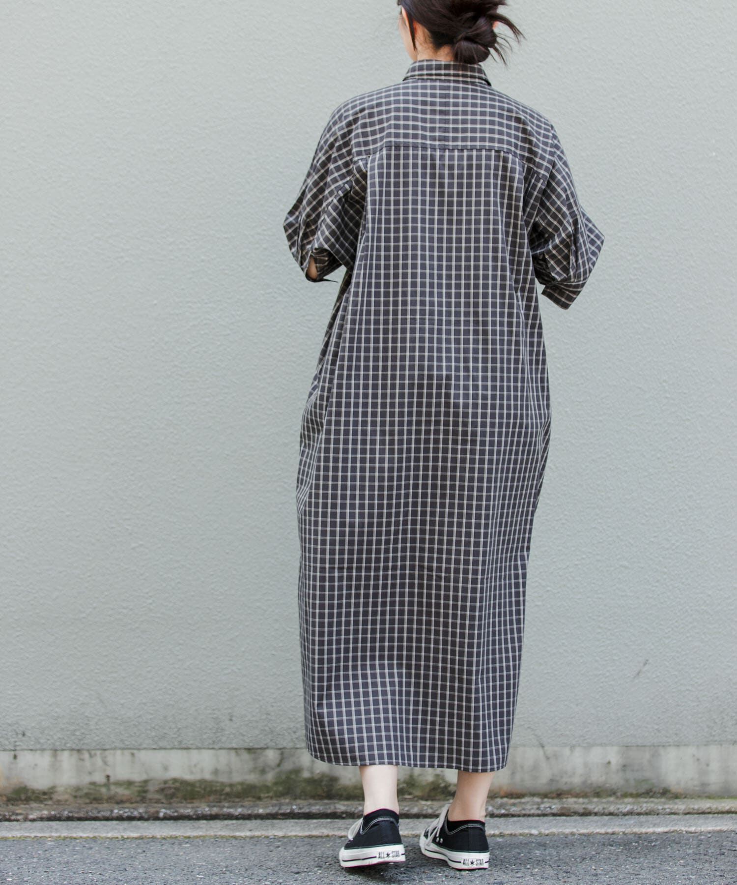 URBAN RESEARCH DOORS「FORK&SPOON　ワイドシルエットシャツワンピース」|ワンピース|