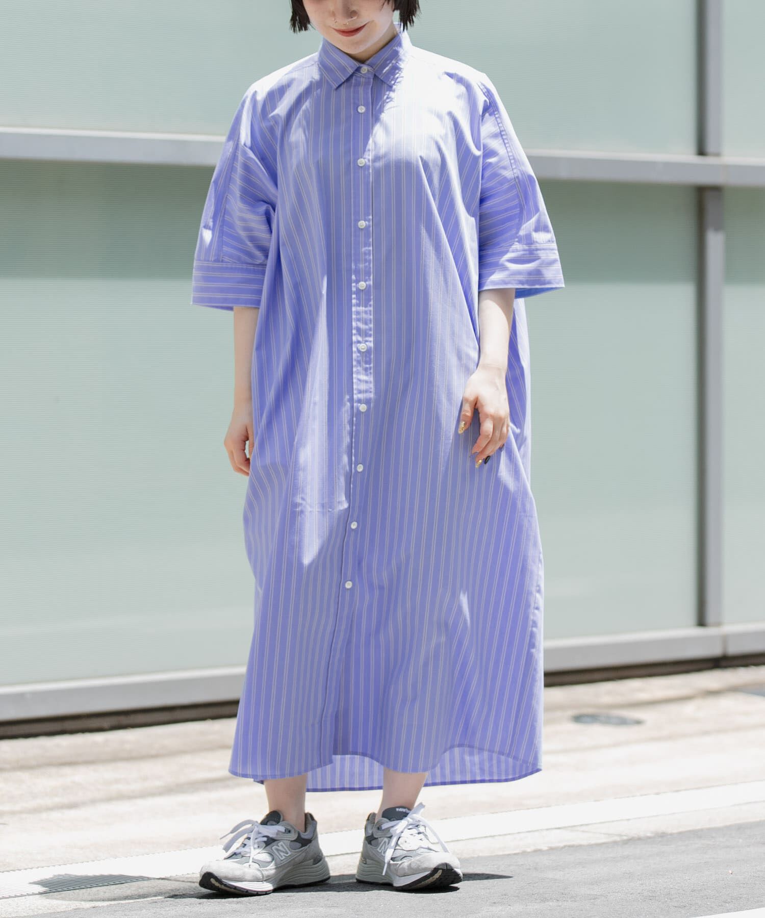 URBAN RESEARCH DOORS「FORK&SPOON　ワイドシルエットシャツワンピース」|ワンピース|