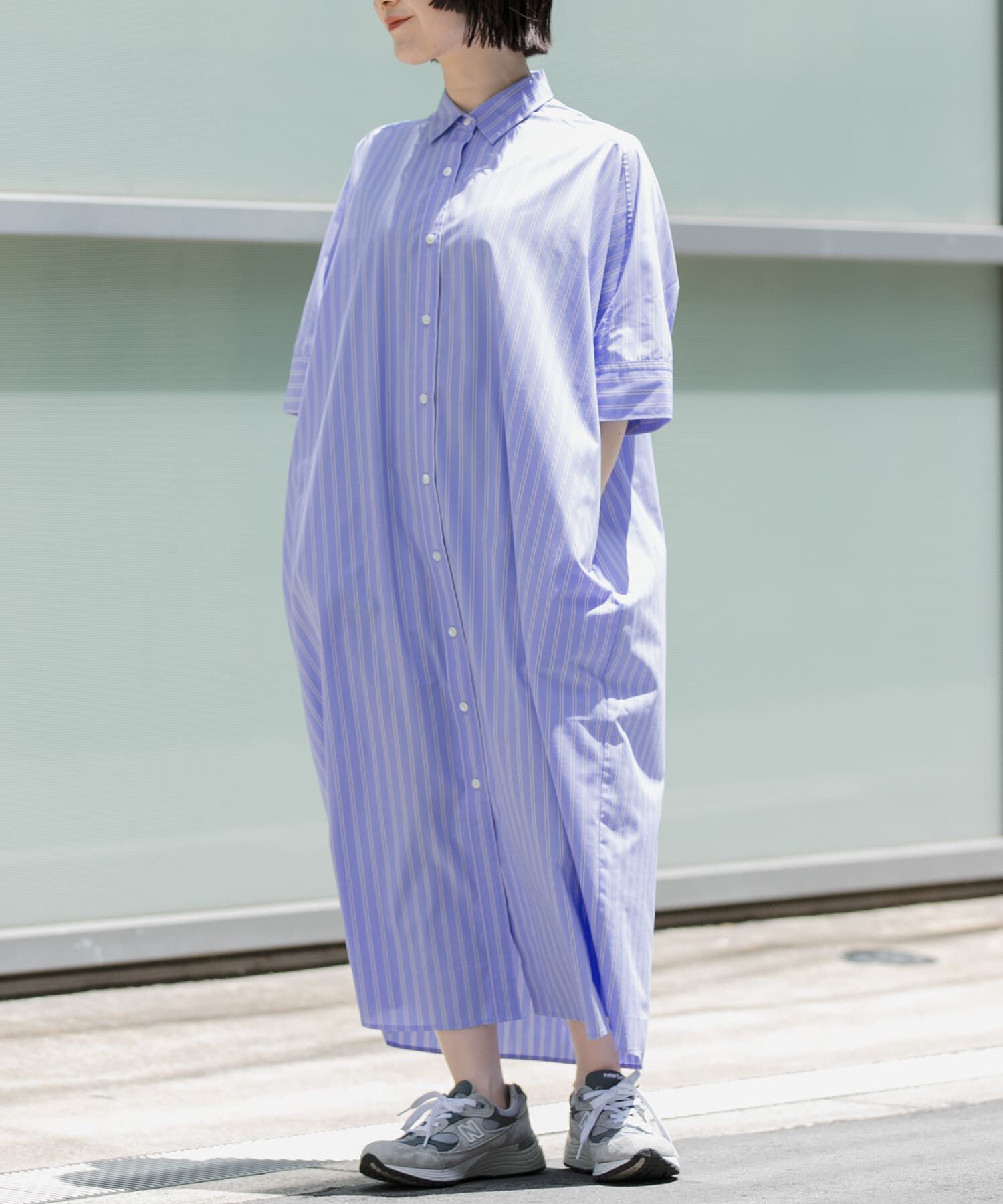URBAN RESEARCH DOORS「FORK&SPOON　ワイドシルエットシャツワンピース」|ワンピース|