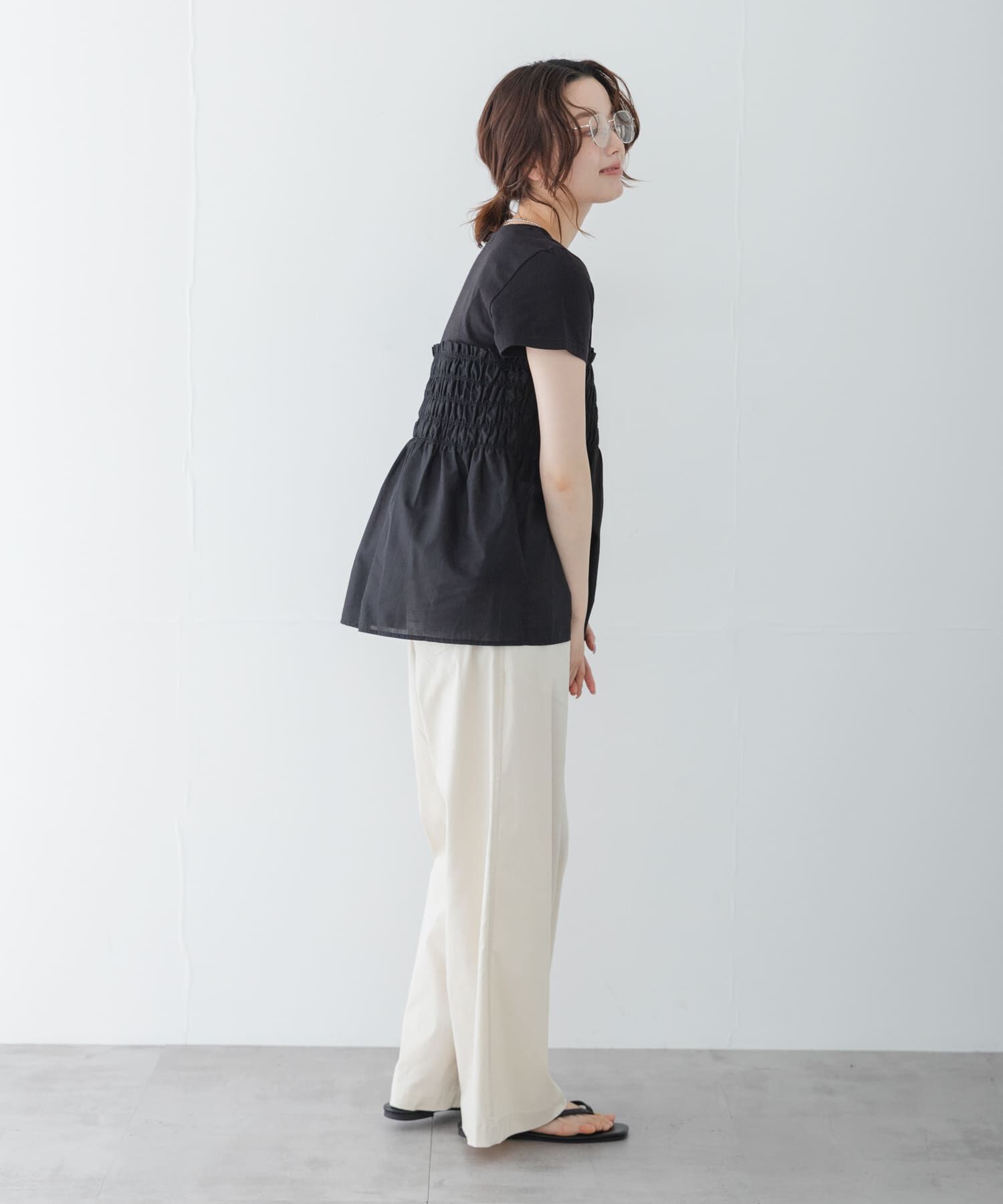 Sonny Label 「シャーリングビスチェコンビプルオーバー」|Tシャツ・カットソー|