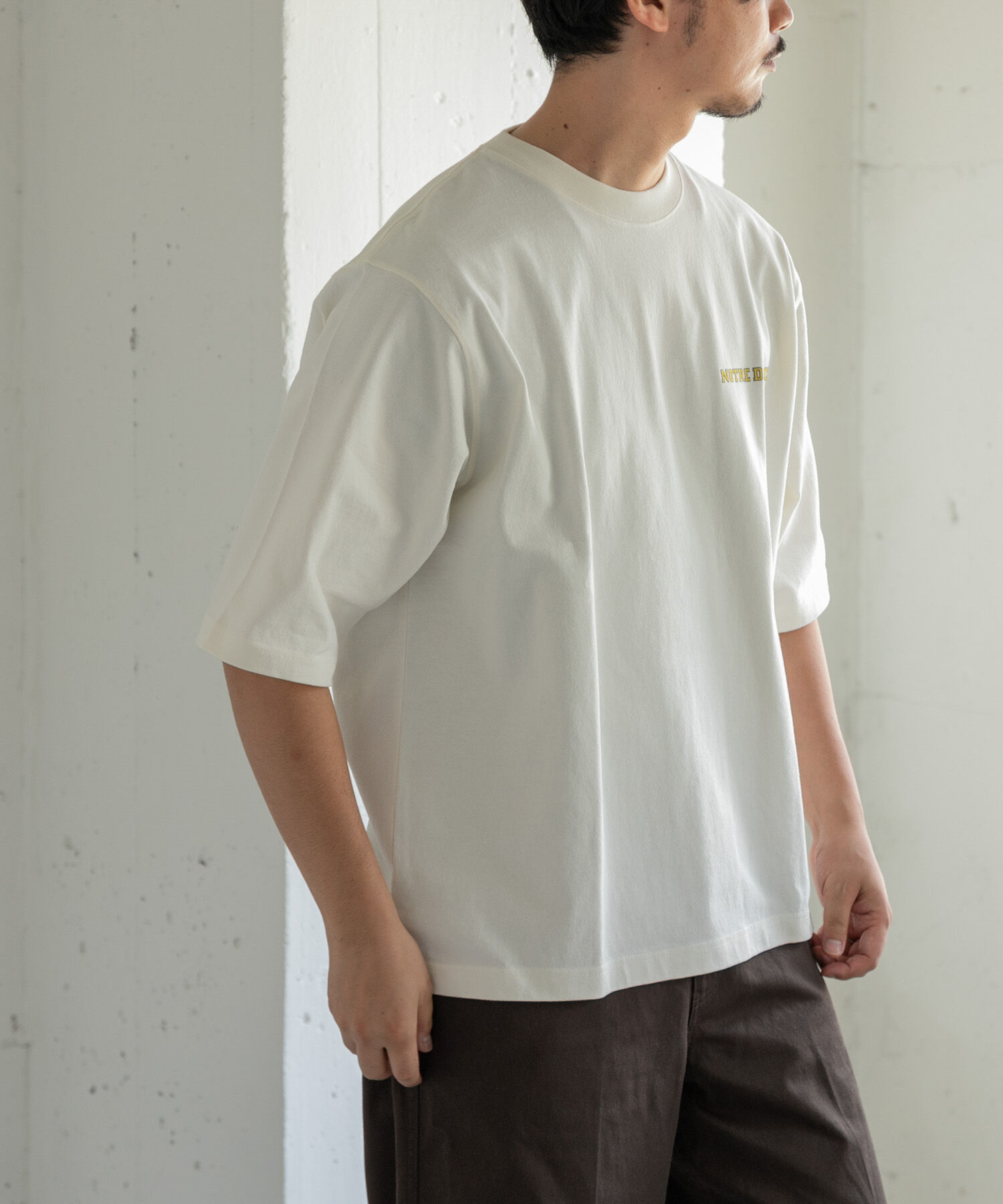 URBAN RESEARCH DOORS「FORK&SPOON　フロッキープリントTシャツ」|Tシャツ・カットソー|