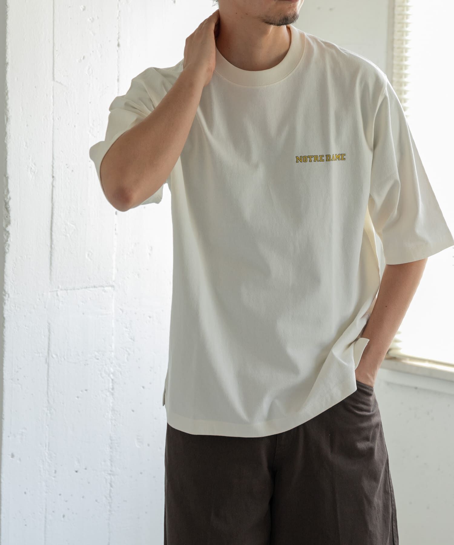 URBAN RESEARCH DOORS「FORK&SPOON　フロッキープリントTシャツ」|Tシャツ・カットソー|