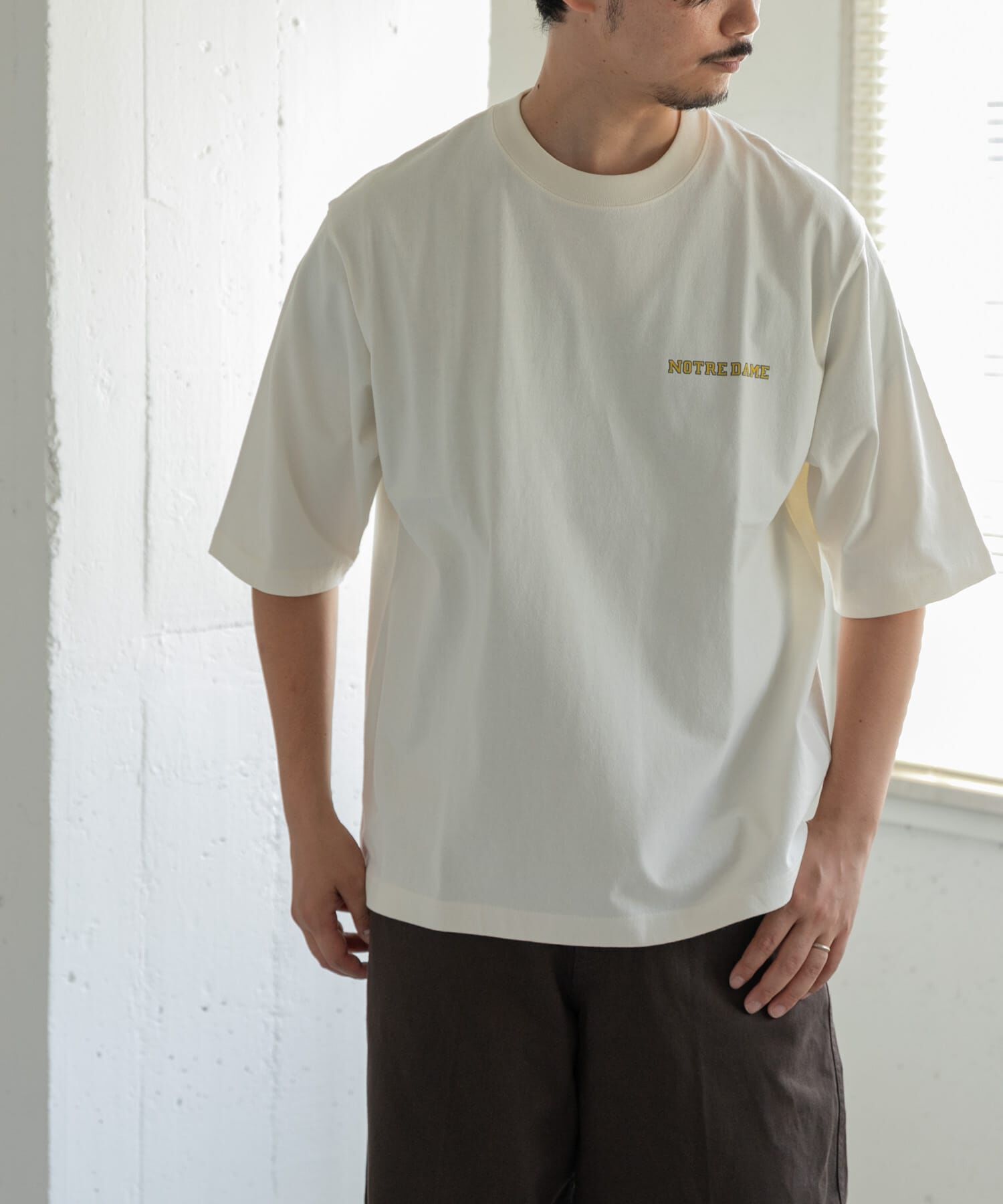 URBAN RESEARCH DOORS「FORK&SPOON　フロッキープリントTシャツ」|Tシャツ・カットソー|