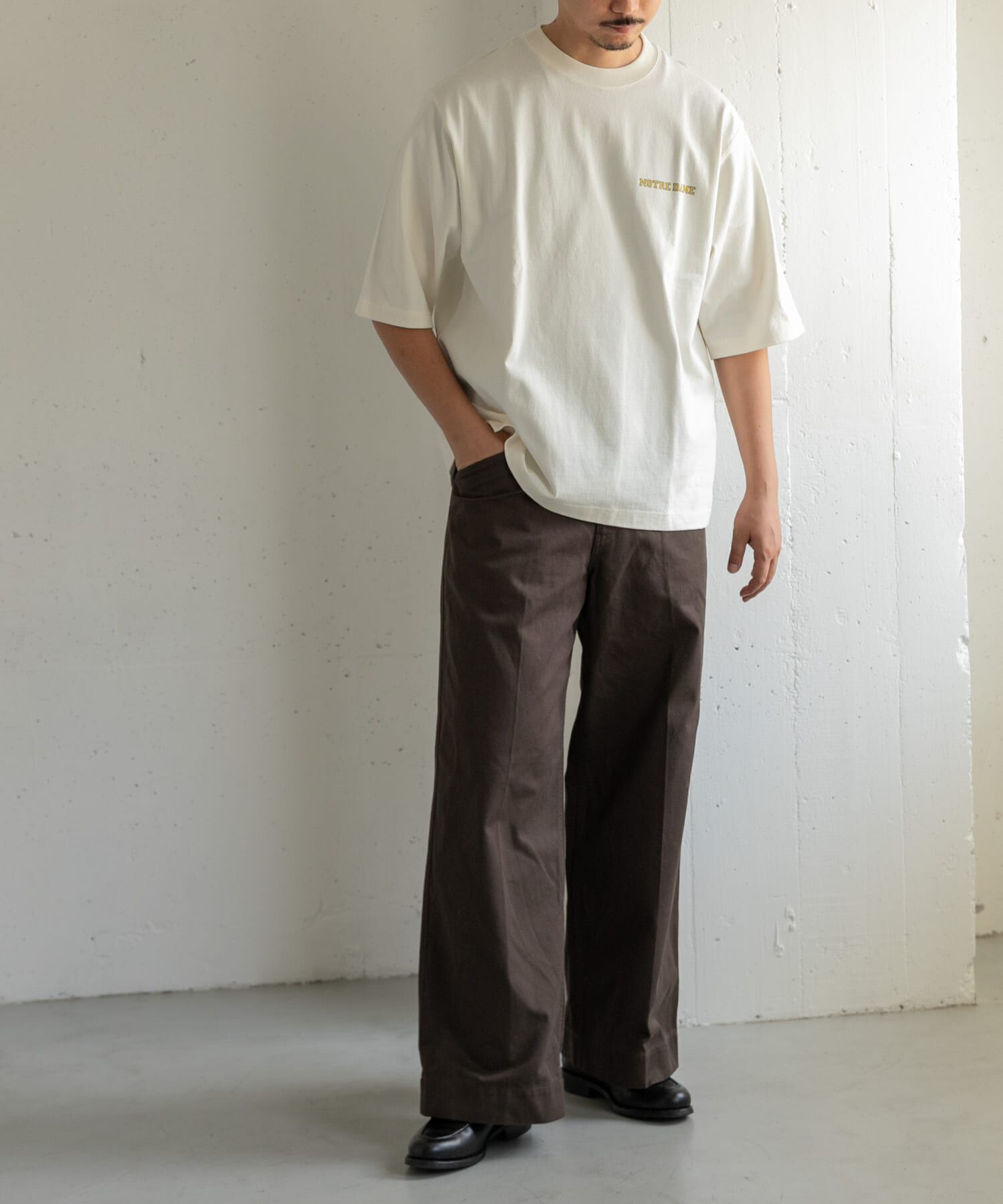 URBAN RESEARCH DOORS「FORK&SPOON　フロッキープリントTシャツ」|Tシャツ・カットソー|