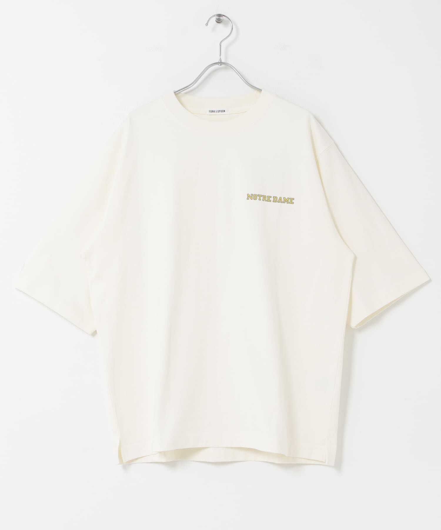 URBAN RESEARCH DOORS「FORK&SPOON　フロッキープリントTシャツ」|Tシャツ・カットソー|