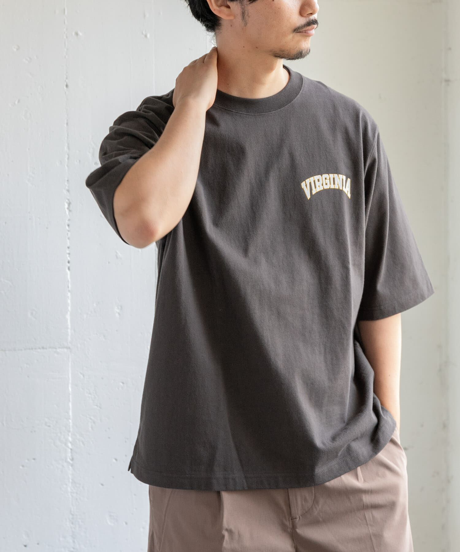 URBAN RESEARCH DOORS「FORK&SPOON　フロッキープリントTシャツ」|Tシャツ・カットソー|