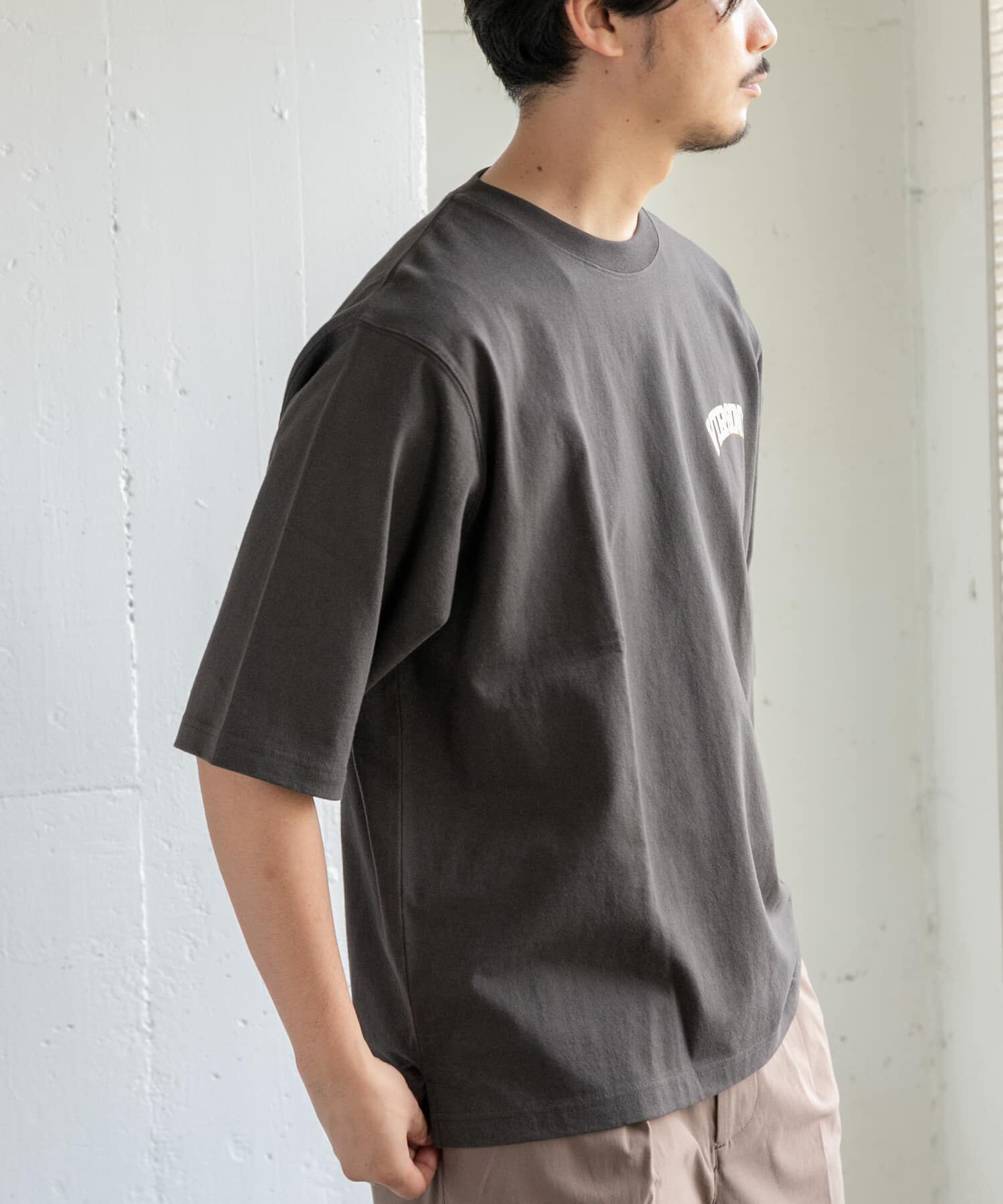 URBAN RESEARCH DOORS「FORK&SPOON　フロッキープリントTシャツ」|Tシャツ・カットソー|
