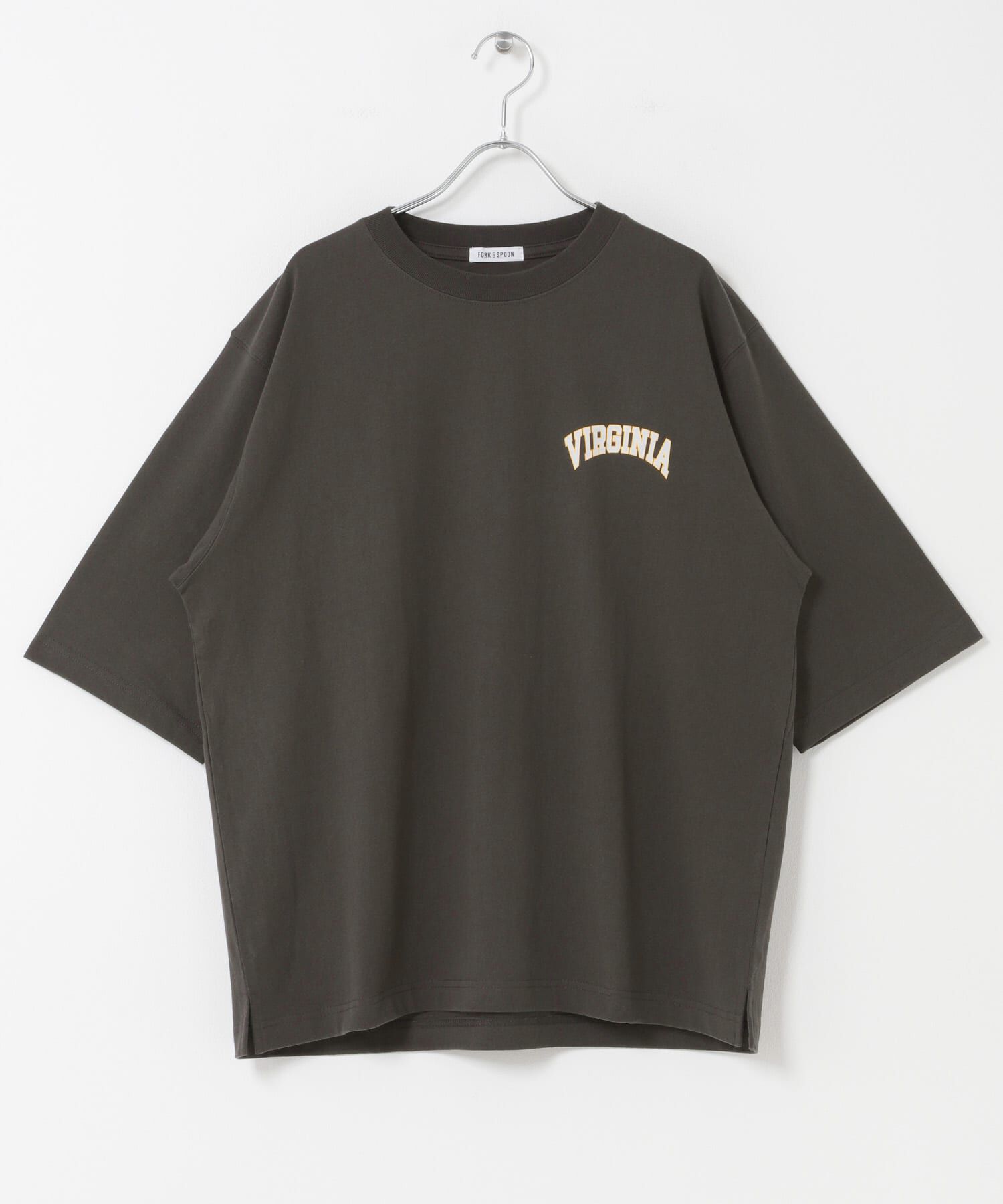 URBAN RESEARCH DOORS「FORK&SPOON　フロッキープリントTシャツ」|Tシャツ・カットソー|