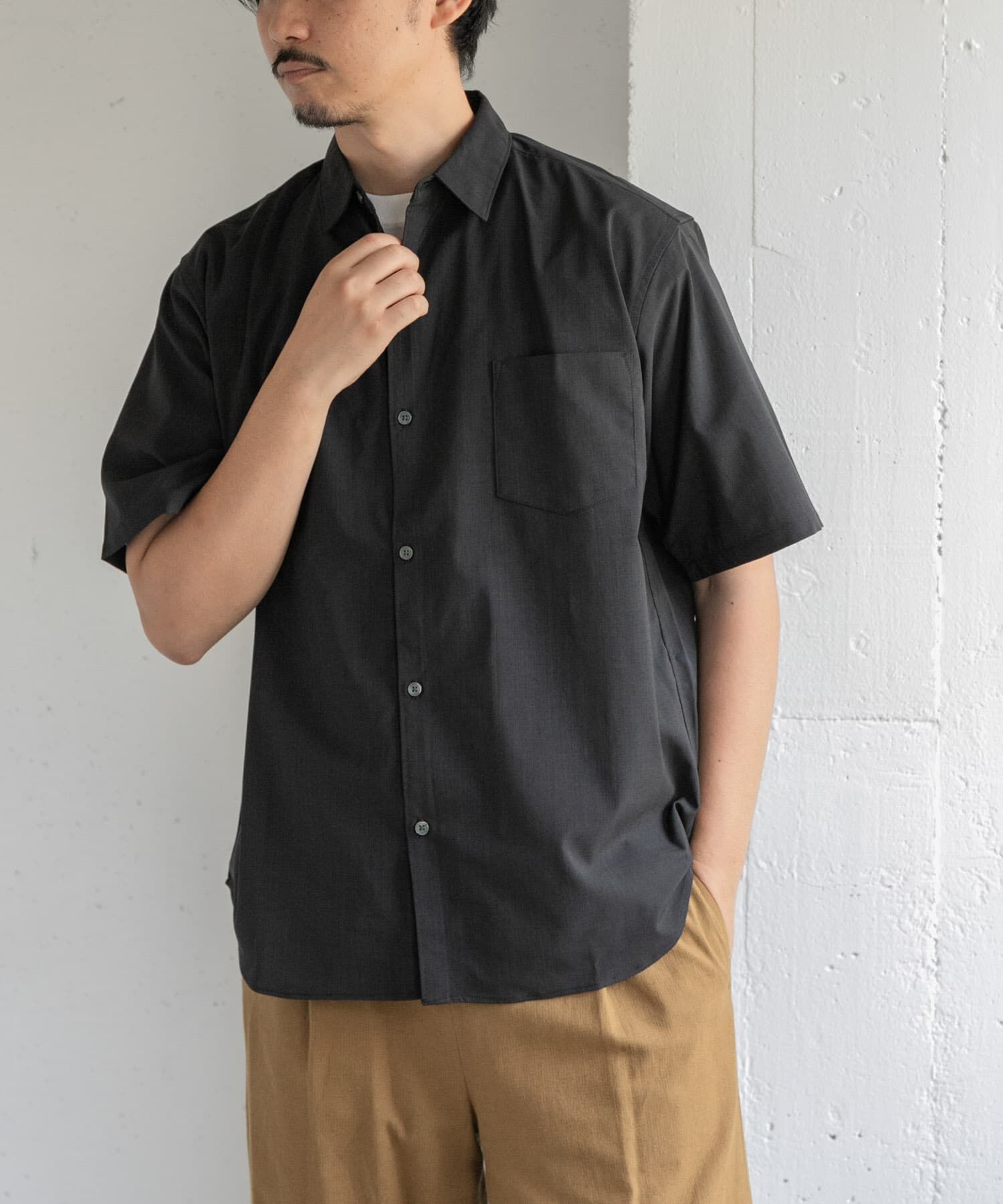 URBAN RESEARCH DOORS「FORK&SPOON　TEC LINENシャツ」|シャツ・ブラウス|