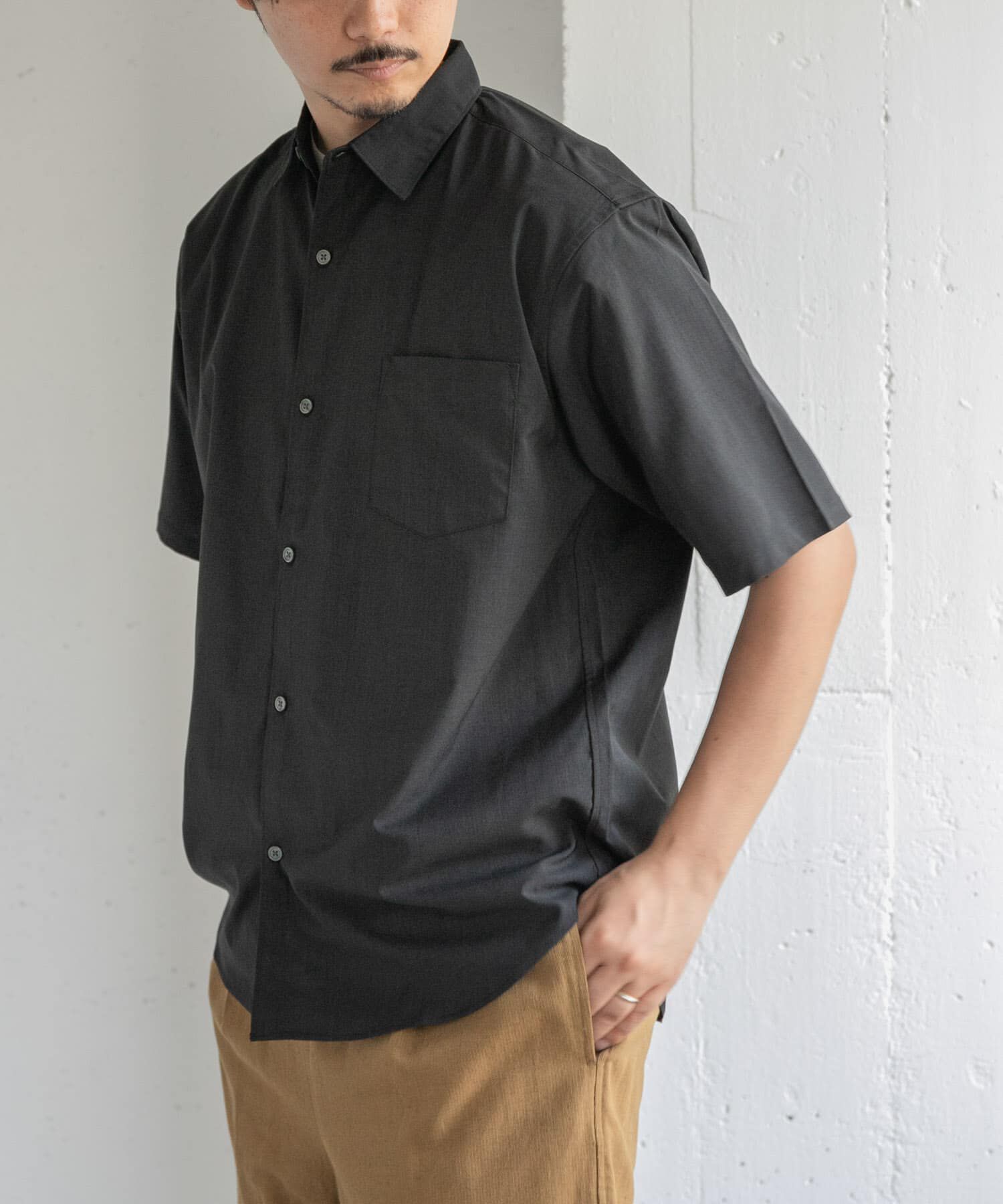 URBAN RESEARCH DOORS「FORK&SPOON　TEC LINENシャツ」|シャツ・ブラウス|