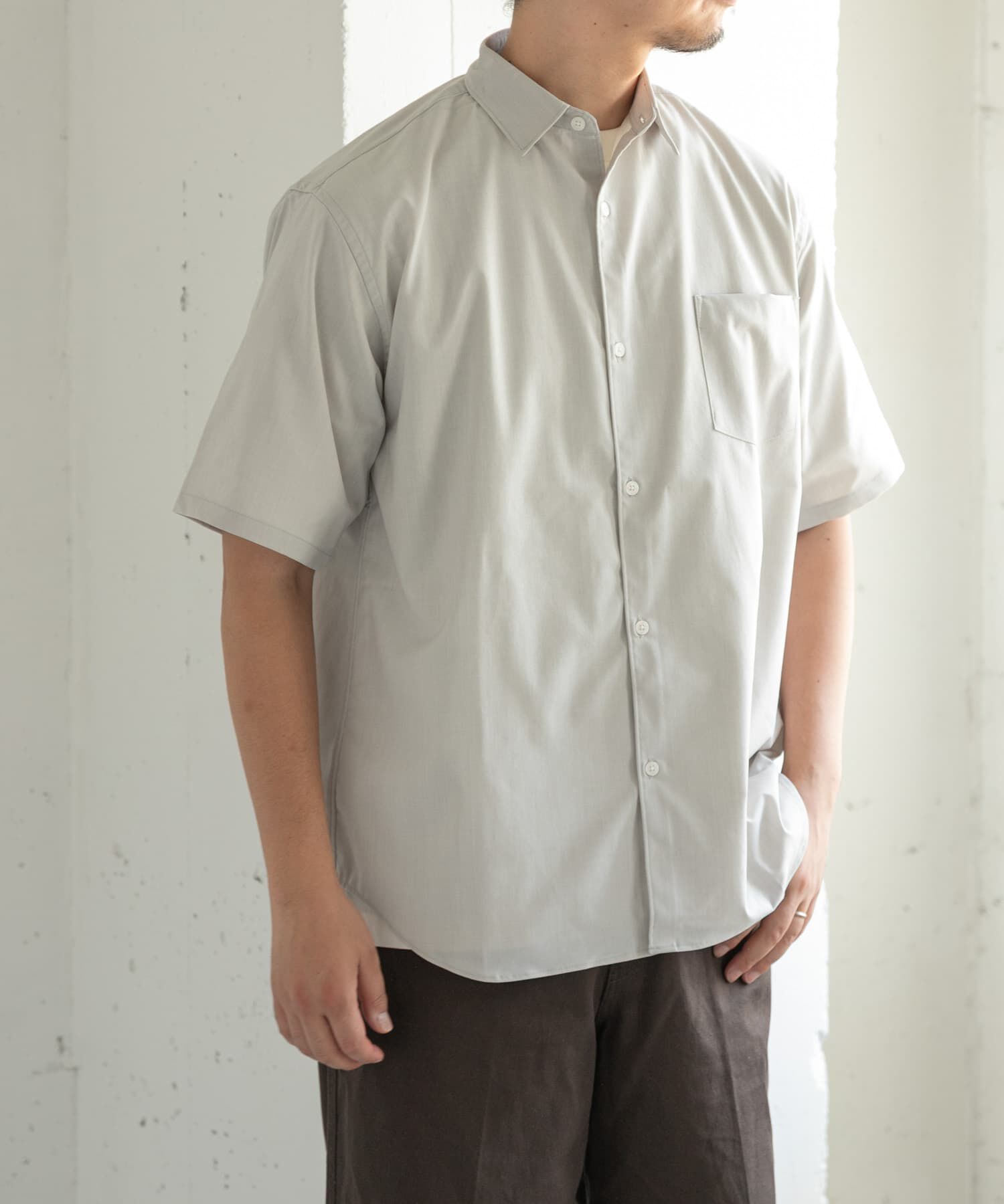 URBAN RESEARCH DOORS「FORK&SPOON　TEC LINENシャツ」|シャツ・ブラウス|