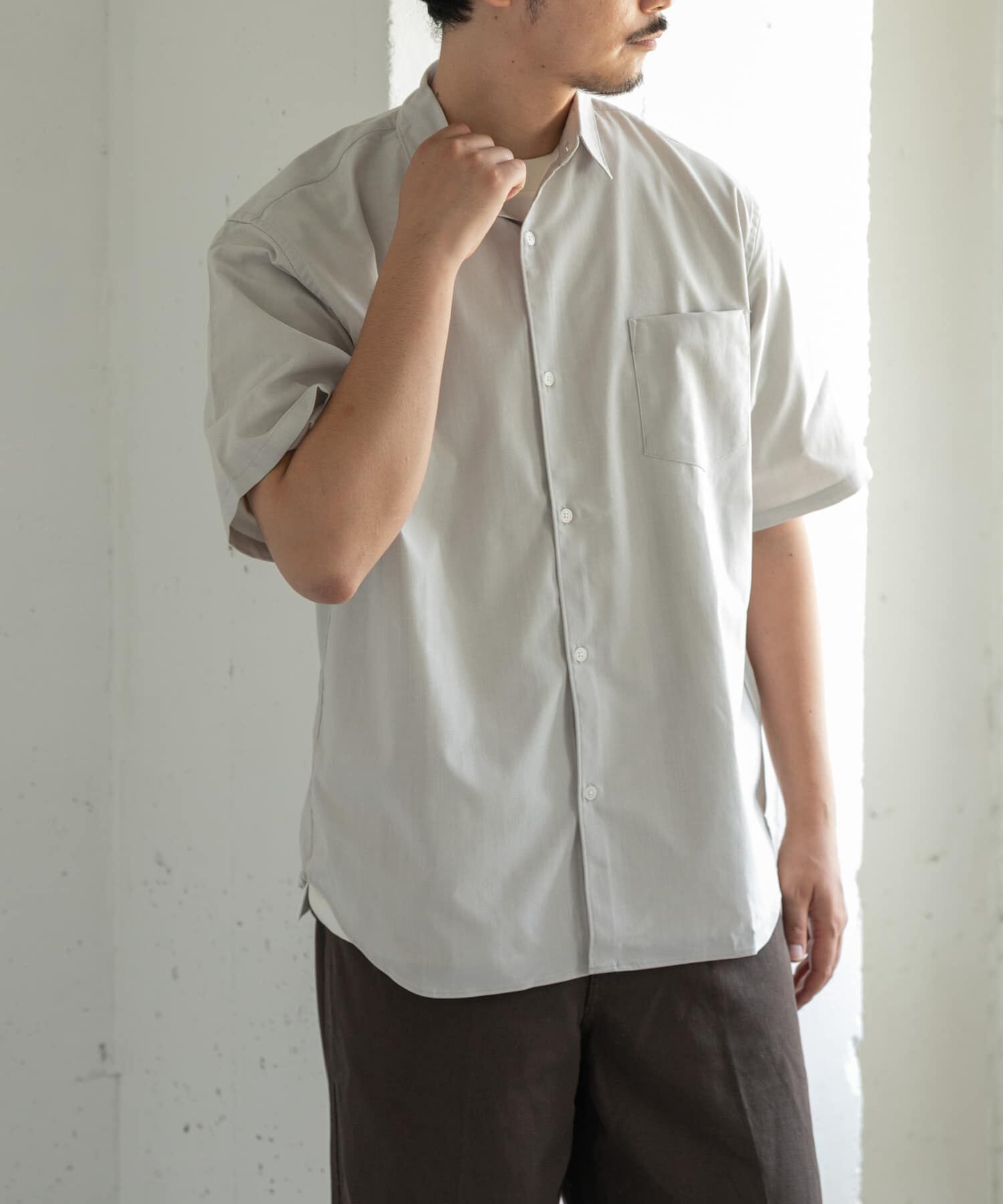 URBAN RESEARCH DOORS「FORK&SPOON　TEC LINENシャツ」|シャツ・ブラウス|