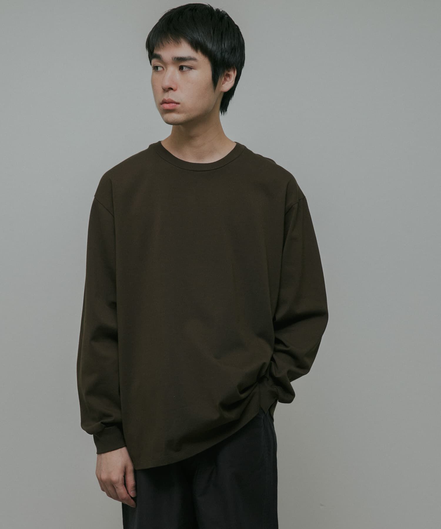 URBAN RESEARCH DOORS「Ultima Jersey Long-Sleeve T-Shirts」|Tシャツ・カットソー|ブラウン
