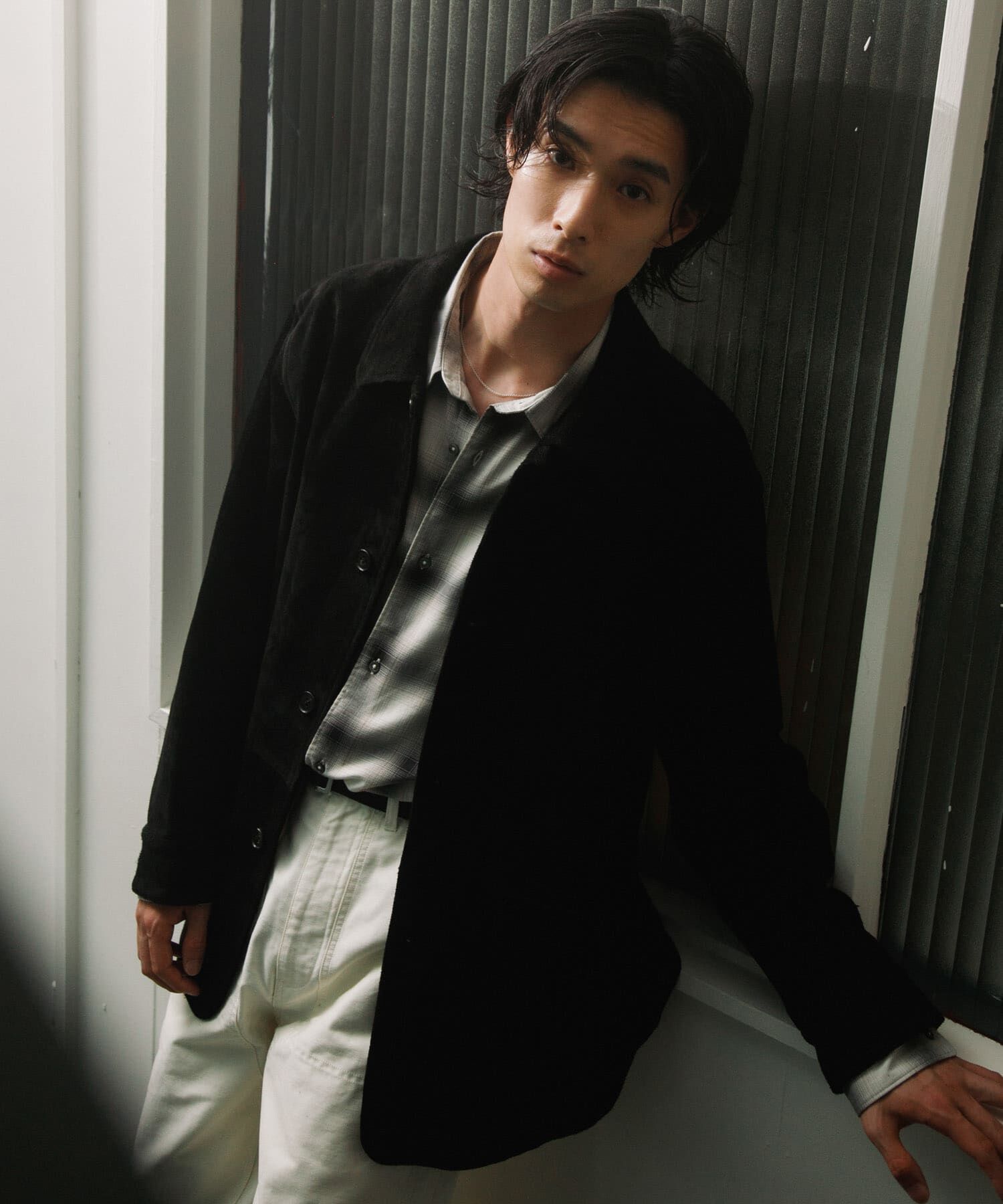 URBAN RESEARCH DOORS「Cow Leather Chore Jacket」|その他|ブラック系その他