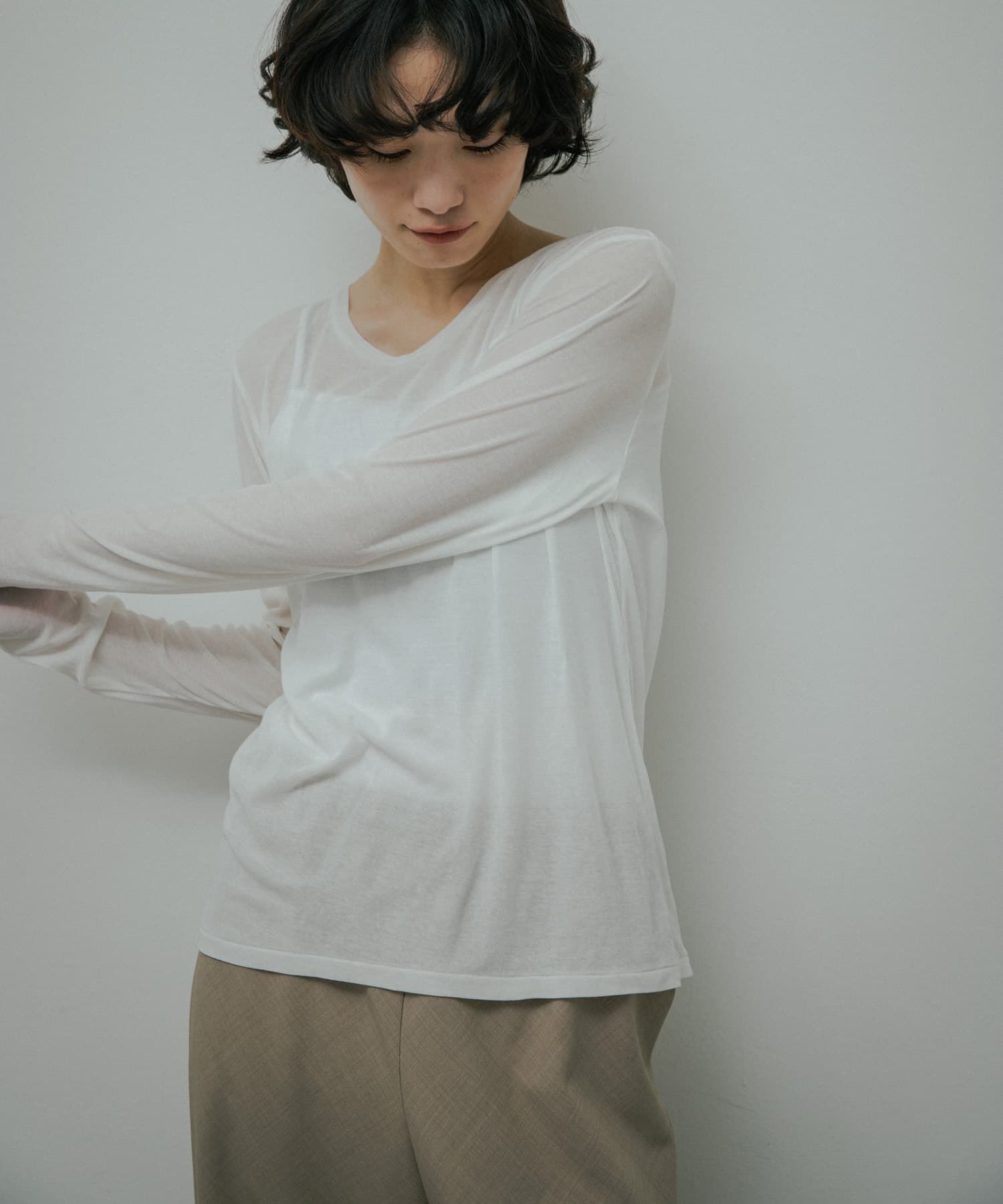 URBAN RESEARCH DOORS「Sheer Cotton Long-Sleeve T-shirts」|Tシャツ・カットソー|