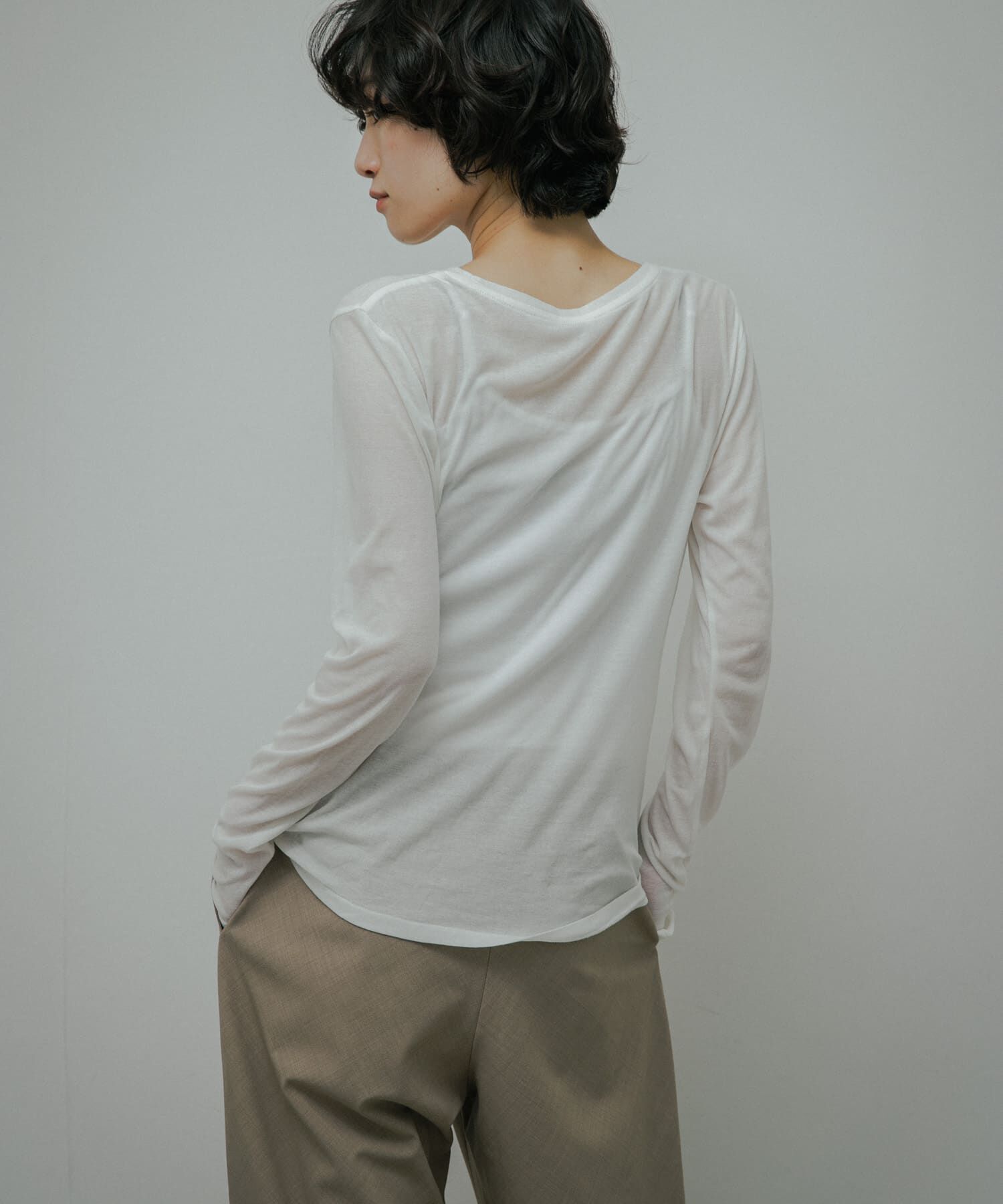 URBAN RESEARCH DOORS「Sheer Cotton Long-Sleeve T-shirts」|Tシャツ・カットソー|