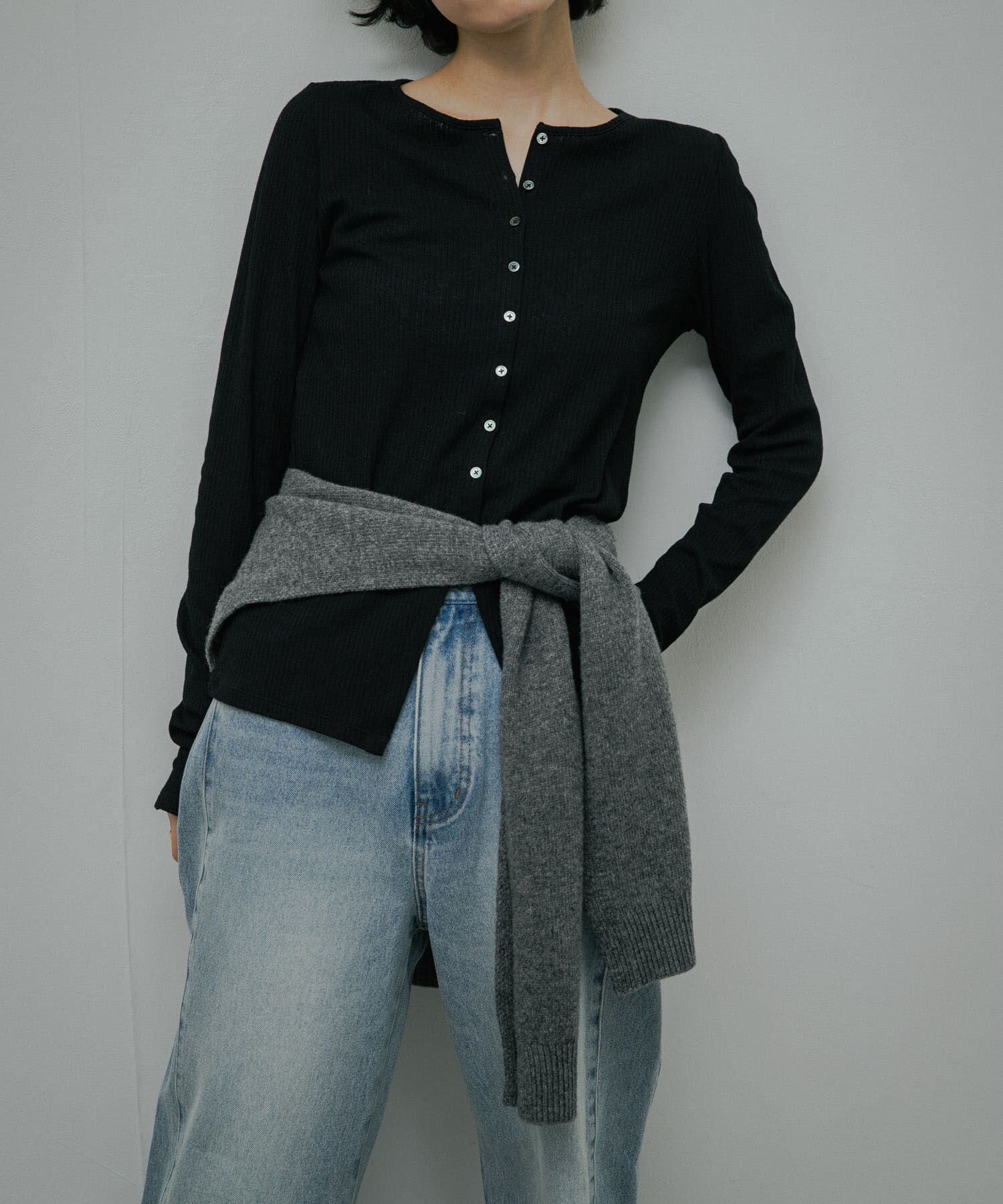 URBAN RESEARCH DOORS「Vintage Rib Button Cardigan」|カーディガン|