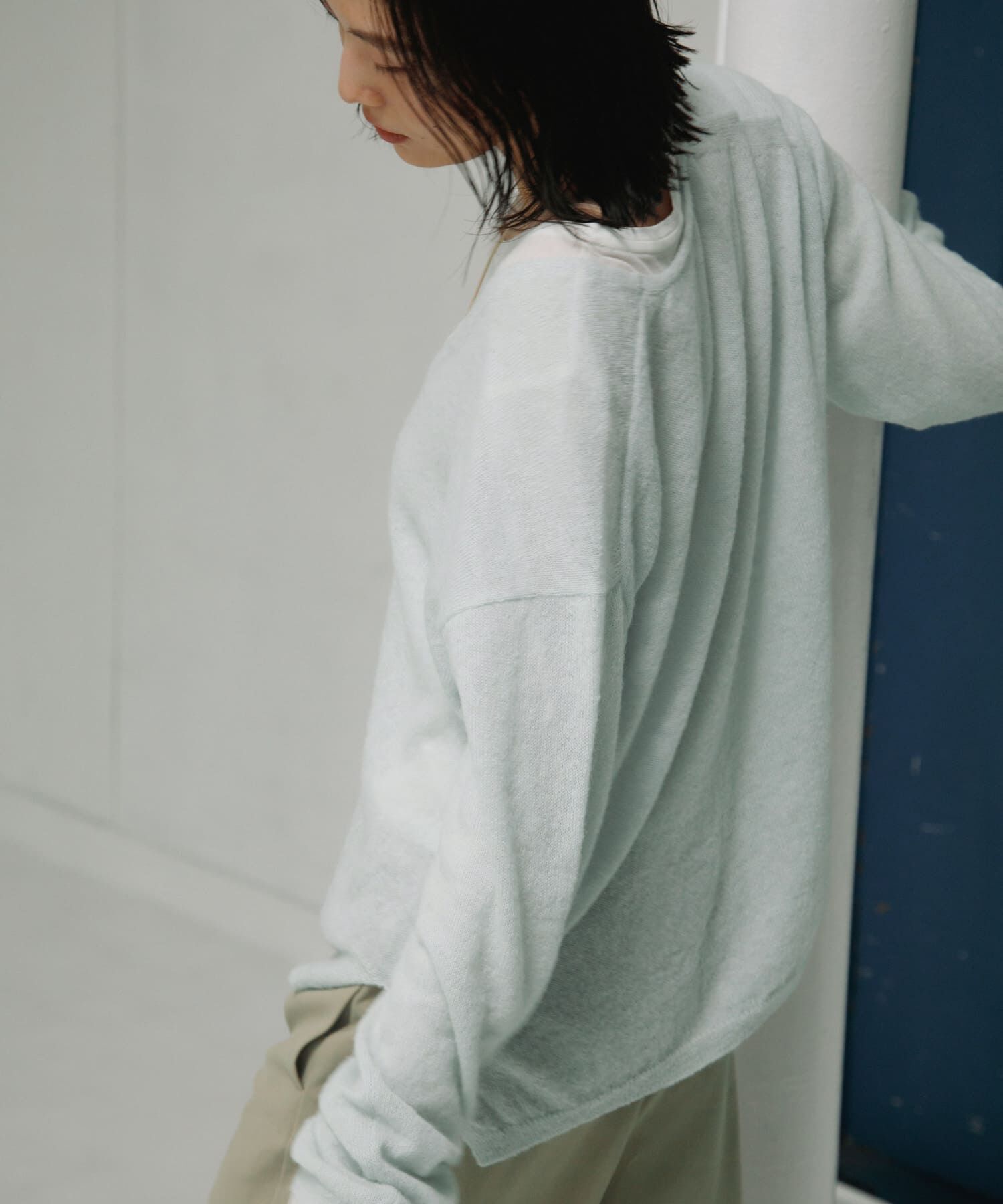 URBAN RESEARCH DOORS「Baby Alpaca V-Neck Knit」|ニット・セーター|
