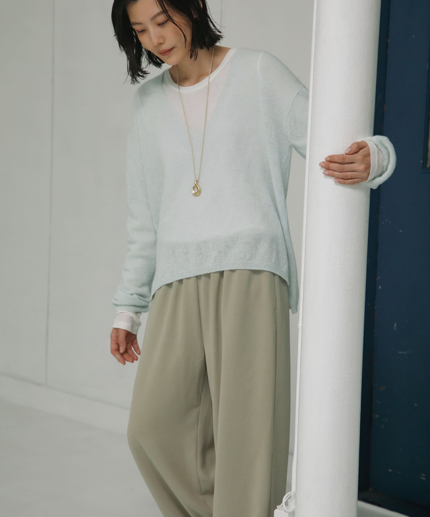 URBAN RESEARCH DOORS「Baby Alpaca V-Neck Knit」|ニット・セーター|