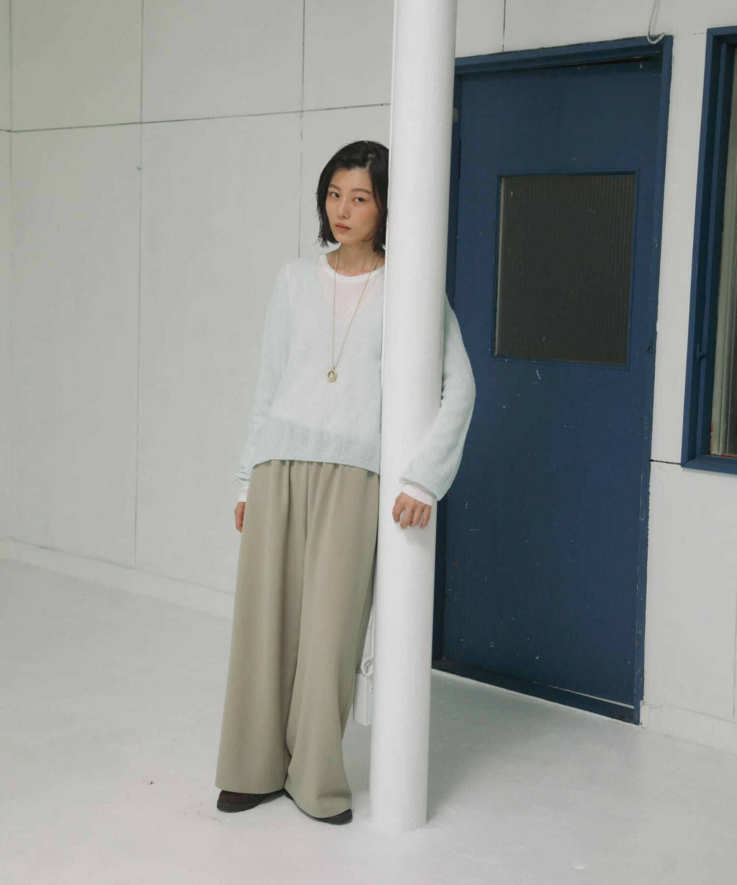 URBAN RESEARCH DOORS「Baby Alpaca V-Neck Knit」|ニット・セーター|