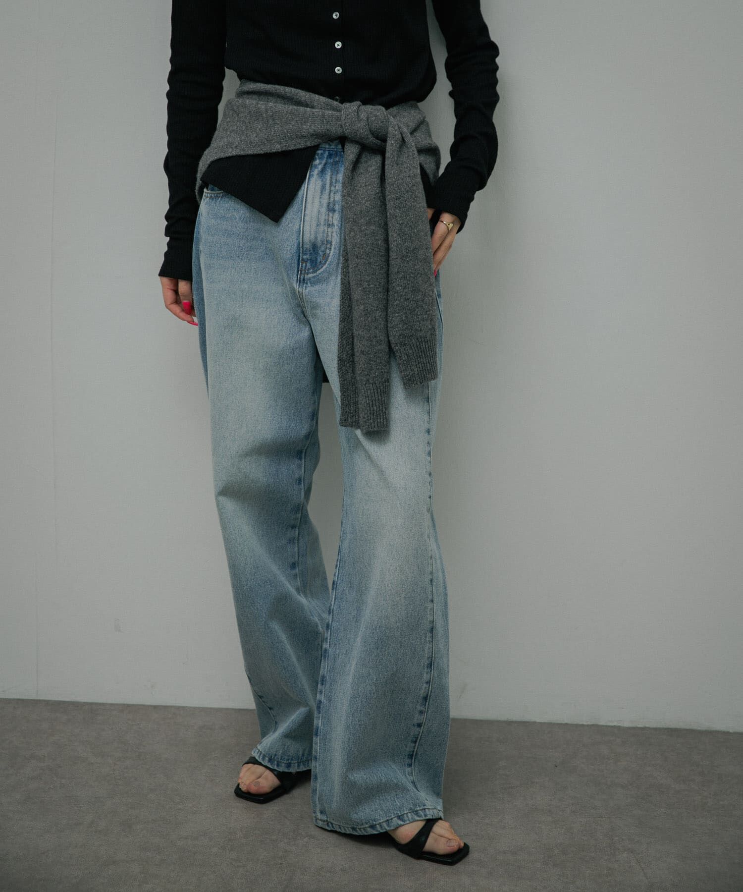 URBAN RESEARCH DOORS「High-Rise Line Denim」|デニム|ライトインディゴブル