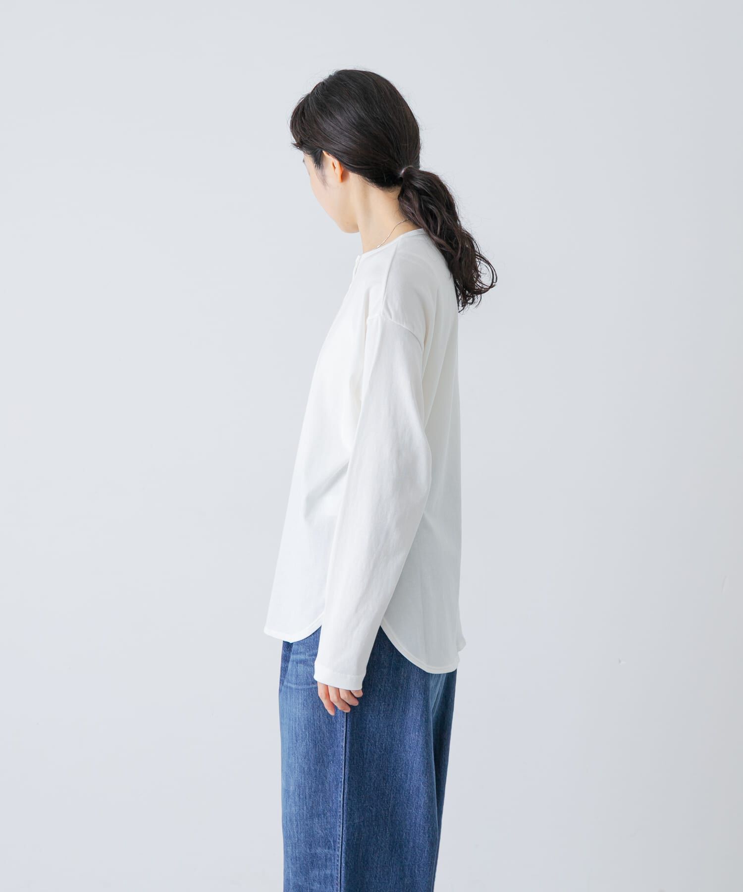 かぐれ「ヘンリーネックコットンカットソー」|Tシャツ・カットソー|
