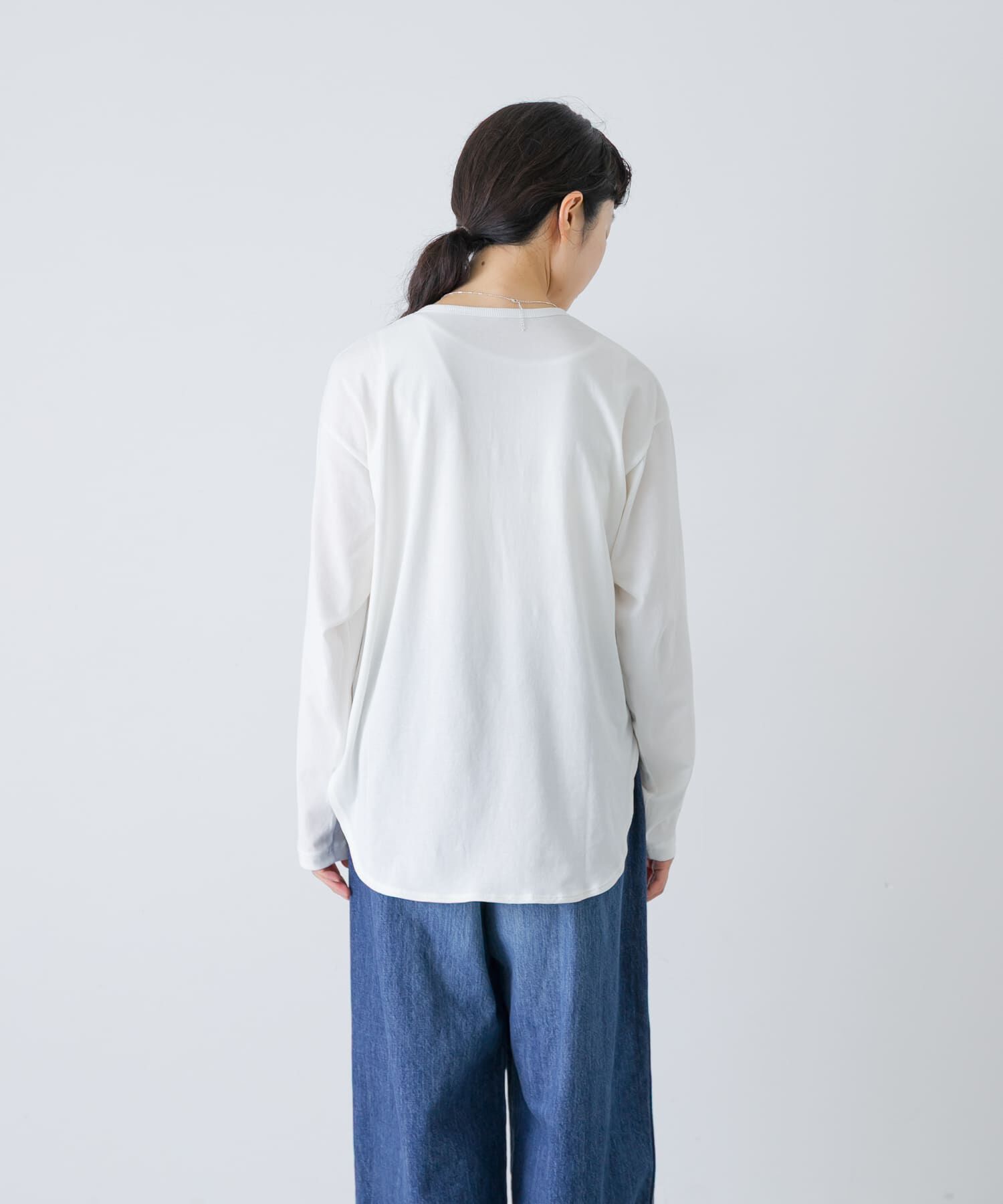 かぐれ「ヘンリーネックコットンカットソー」|Tシャツ・カットソー|