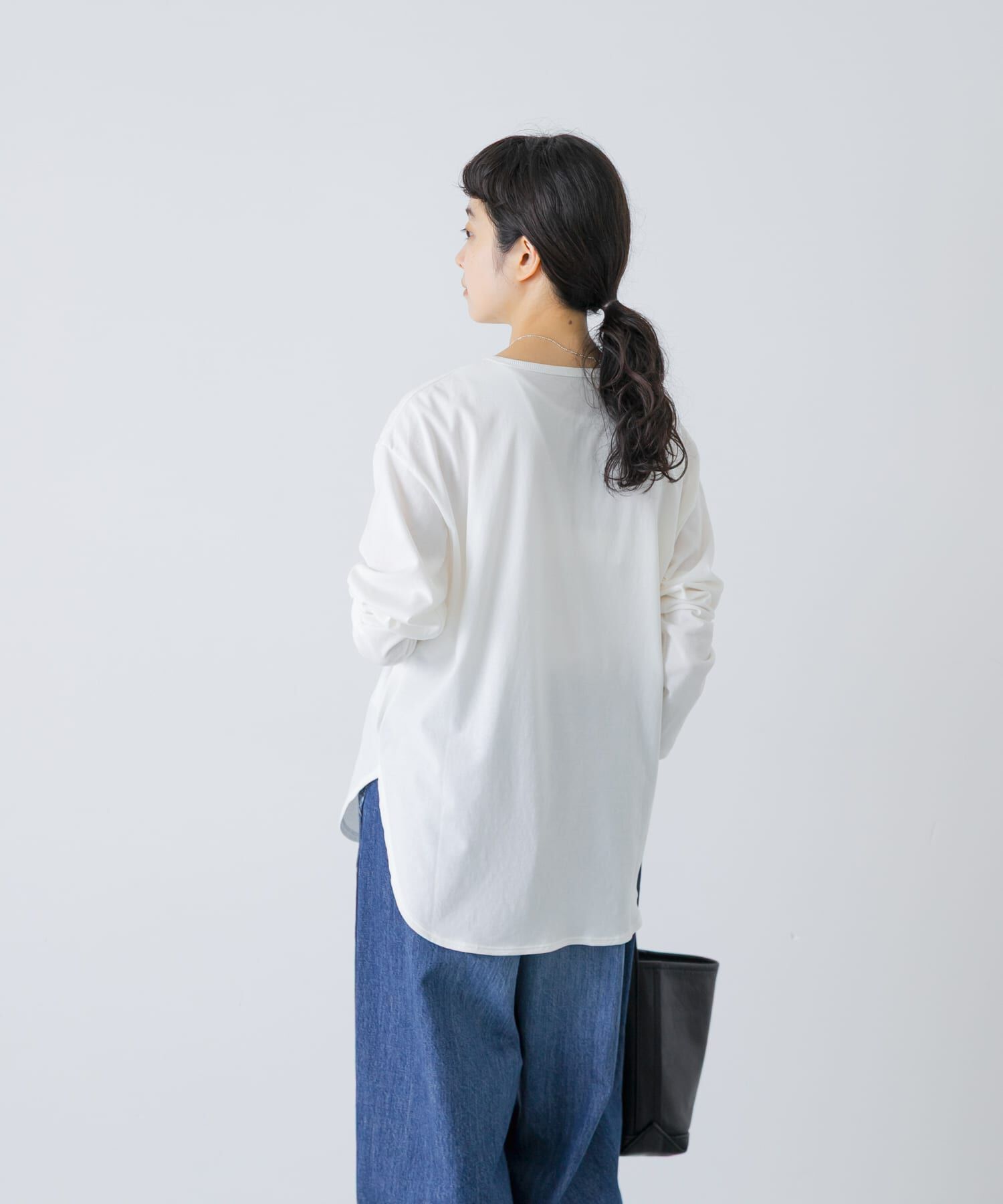 かぐれ「ヘンリーネックコットンカットソー」|Tシャツ・カットソー|