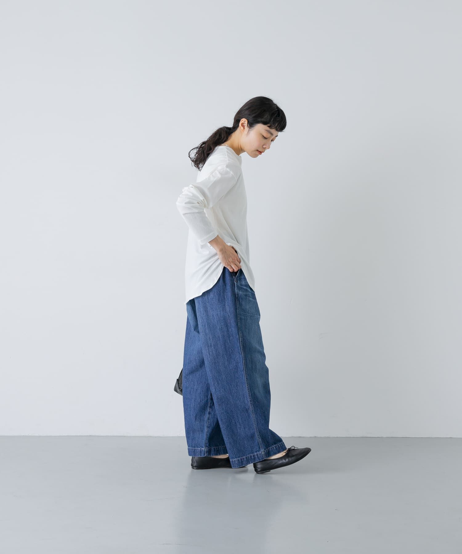 かぐれ「ヘンリーネックコットンカットソー」|Tシャツ・カットソー|