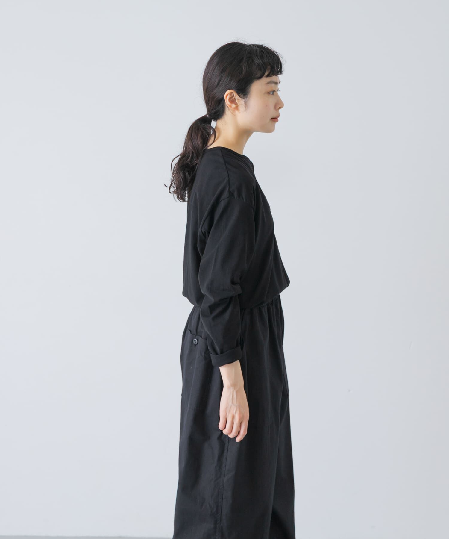かぐれ「ヘンリーネックコットンカットソー」|Tシャツ・カットソー|
