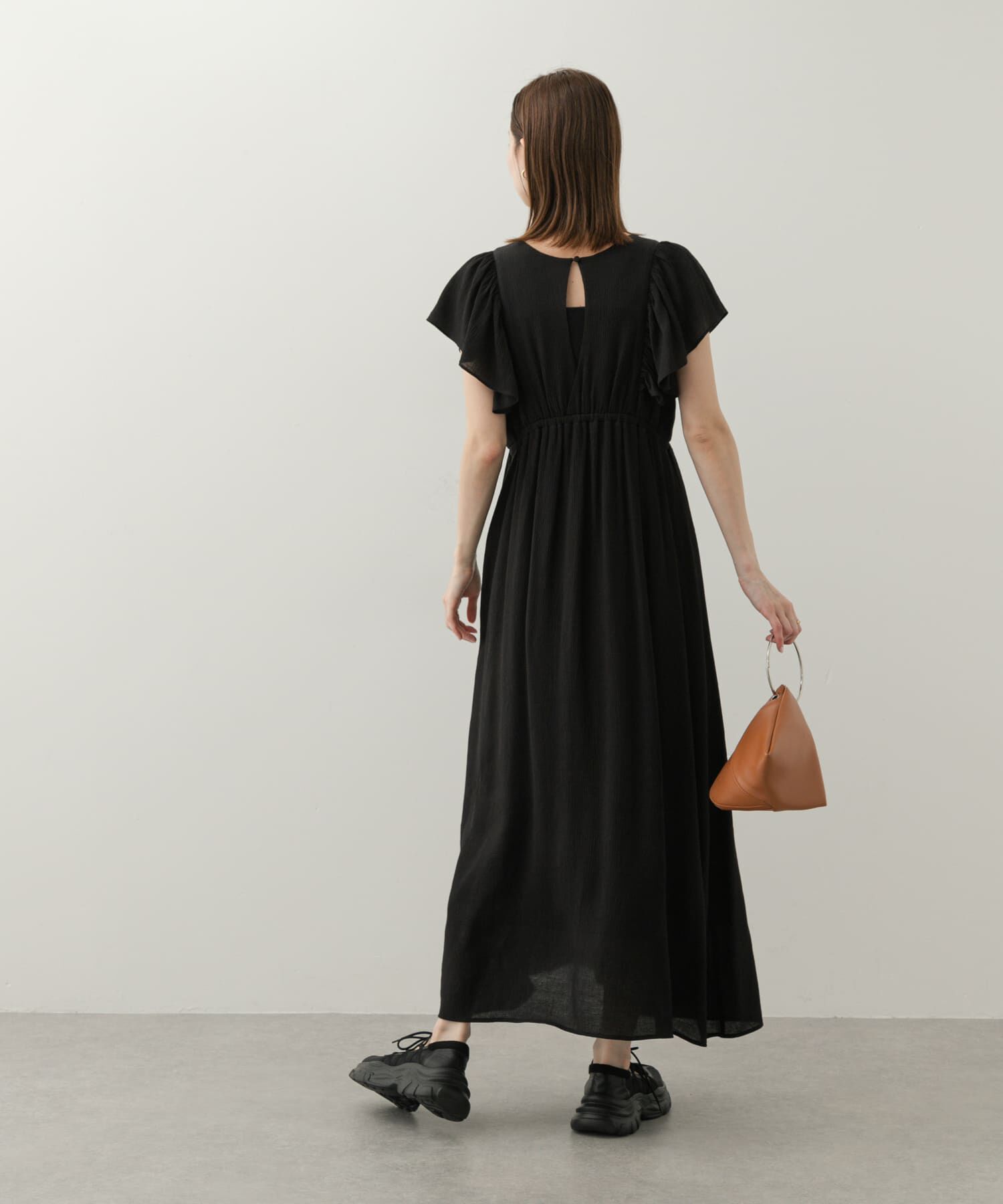 SENSE OF PLACE by URBAN RESEARCH「Vネックウエストマークフリルワンピース」|ワンピース|