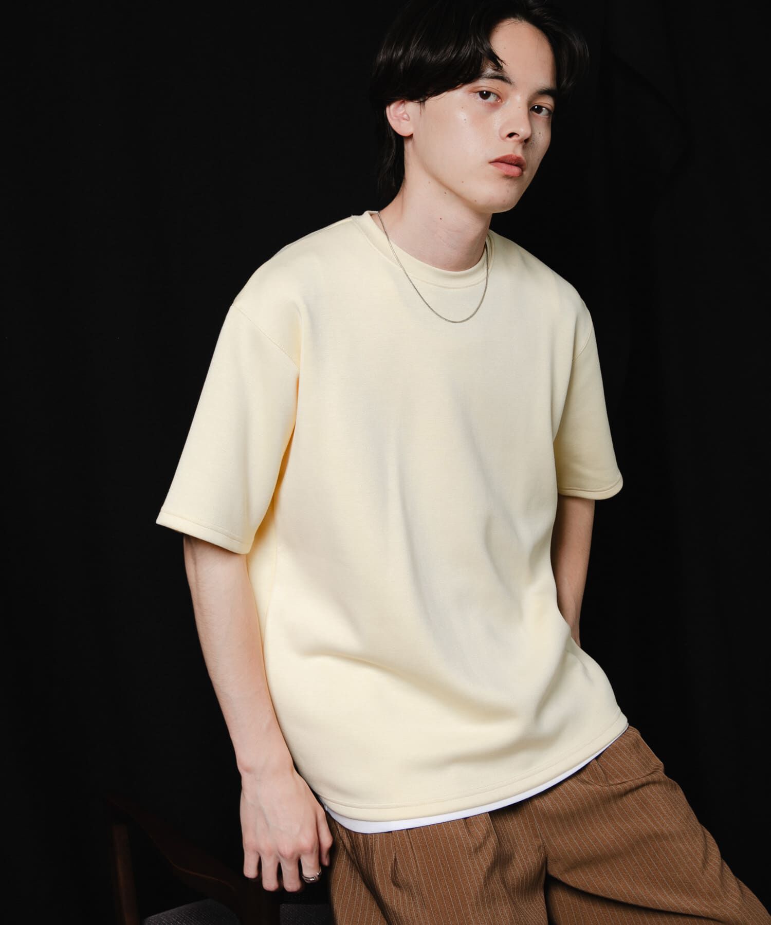 SENSE OF PLACE by URBAN RESEARCH「『一部WEB限定ｶﾗｰ』『接触冷感/速乾』ﾀﾞﾝﾎﾞｰﾙﾎﾟﾝﾁｼｮｰﾄ」|Tシャツ・カットソー|イエロー