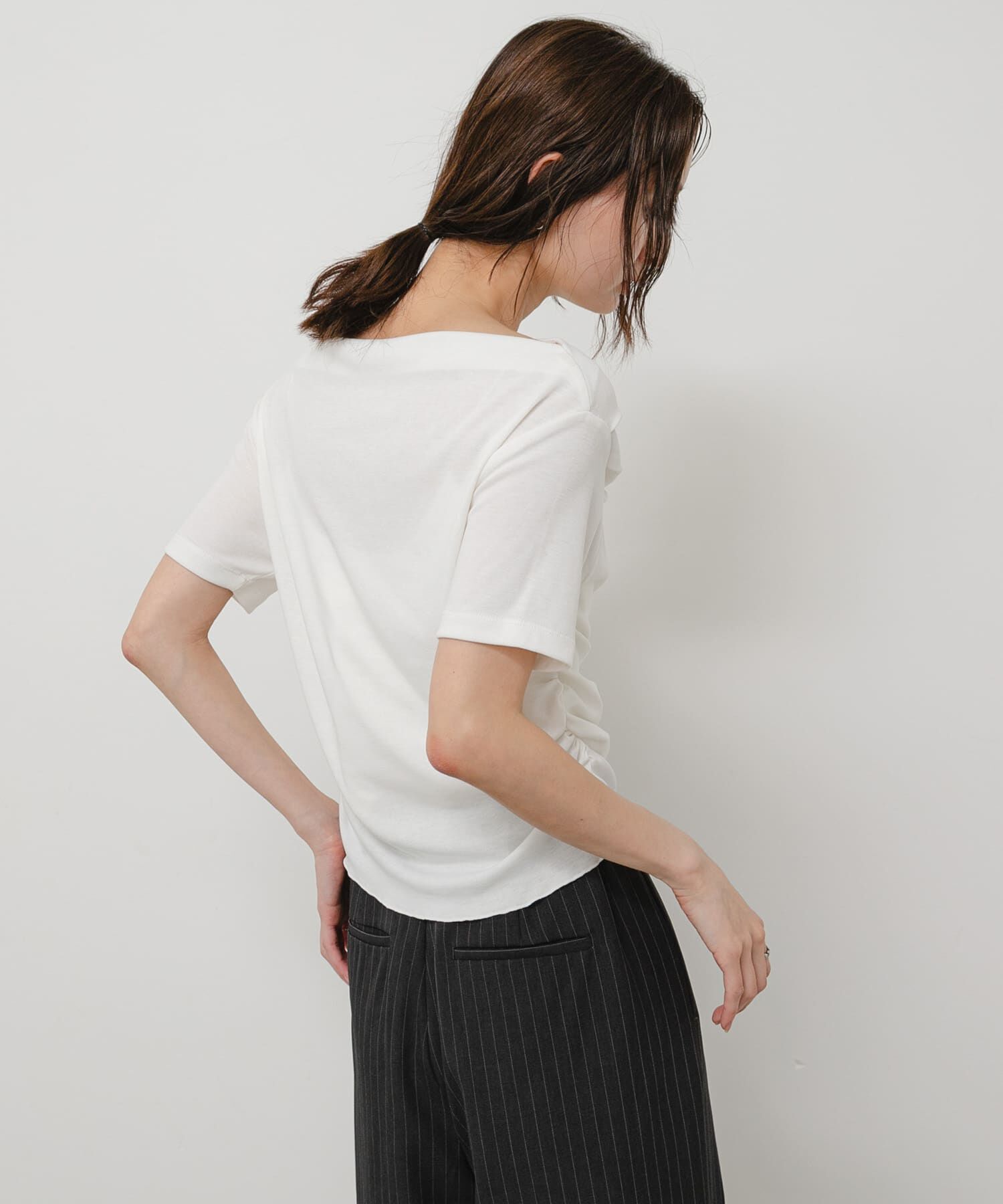 SENSE OF PLACE by URBAN RESEARCH「シアードレープトップ(半袖)」|Tシャツ・カットソー|
