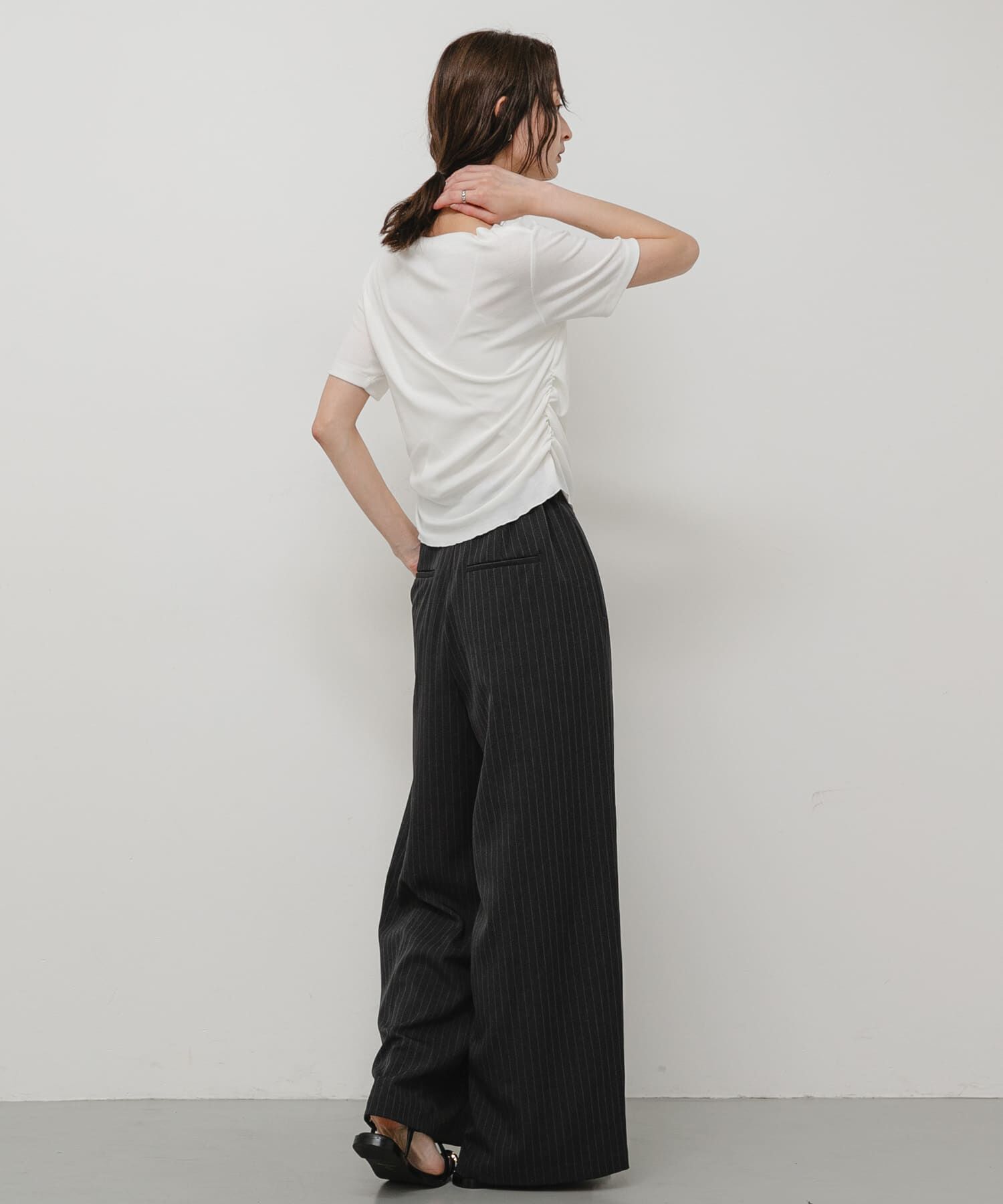 SENSE OF PLACE by URBAN RESEARCH「シアードレープトップ(半袖)」|Tシャツ・カットソー|
