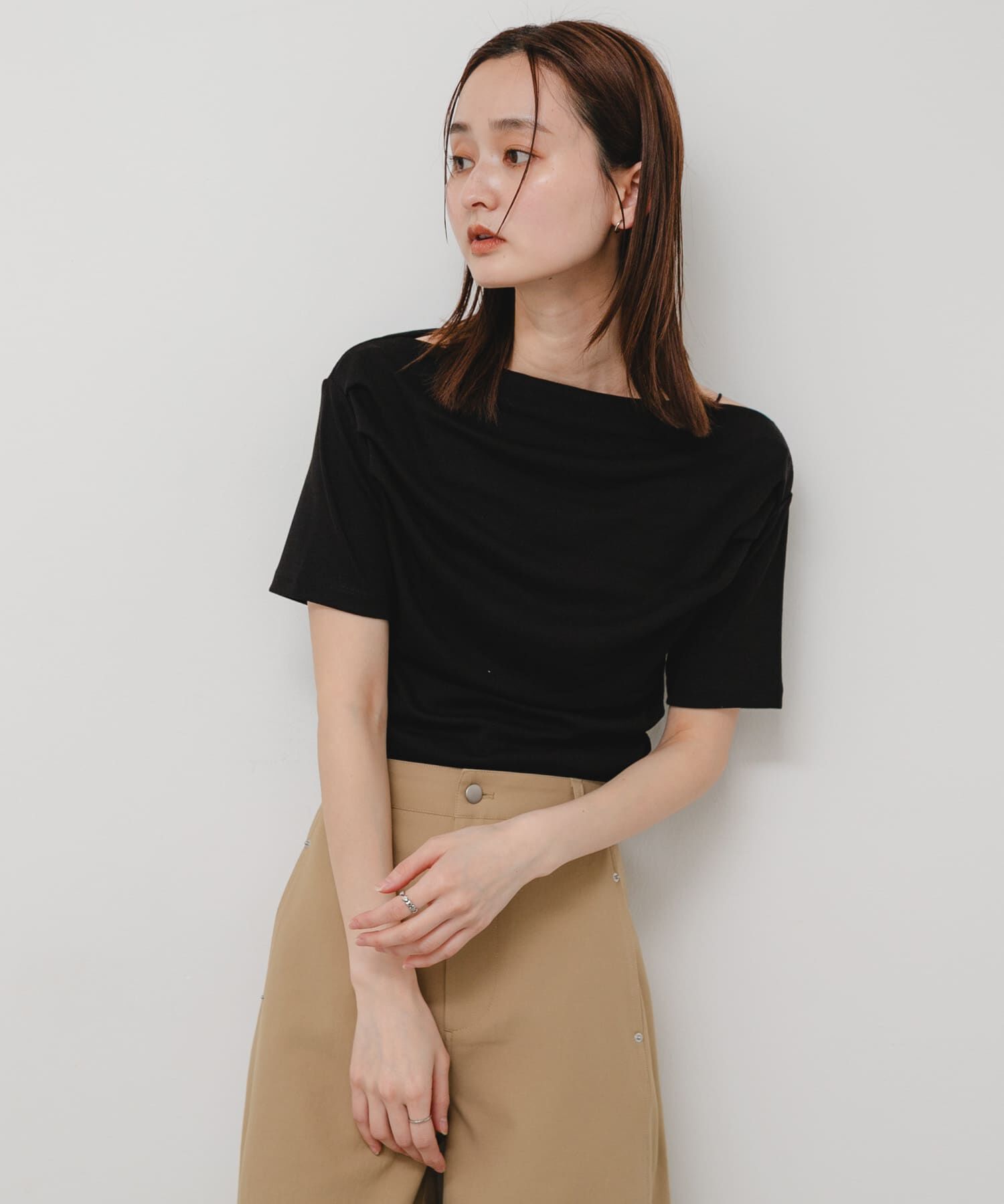 SENSE OF PLACE by URBAN RESEARCH「シアードレープトップ(半袖)」|Tシャツ・カットソー|